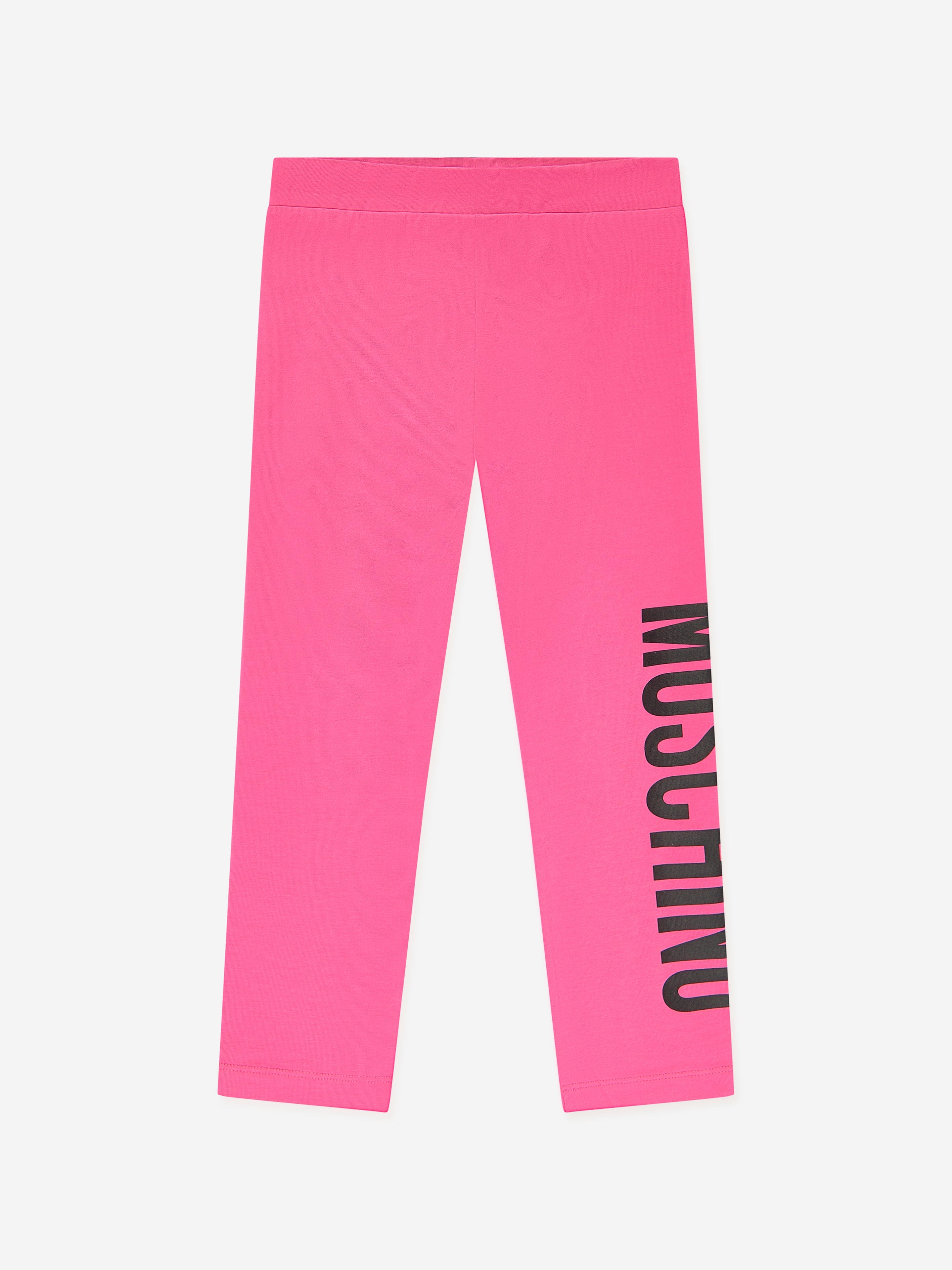 Moschino Girls Logo Leggings in Pink Outlet Supply