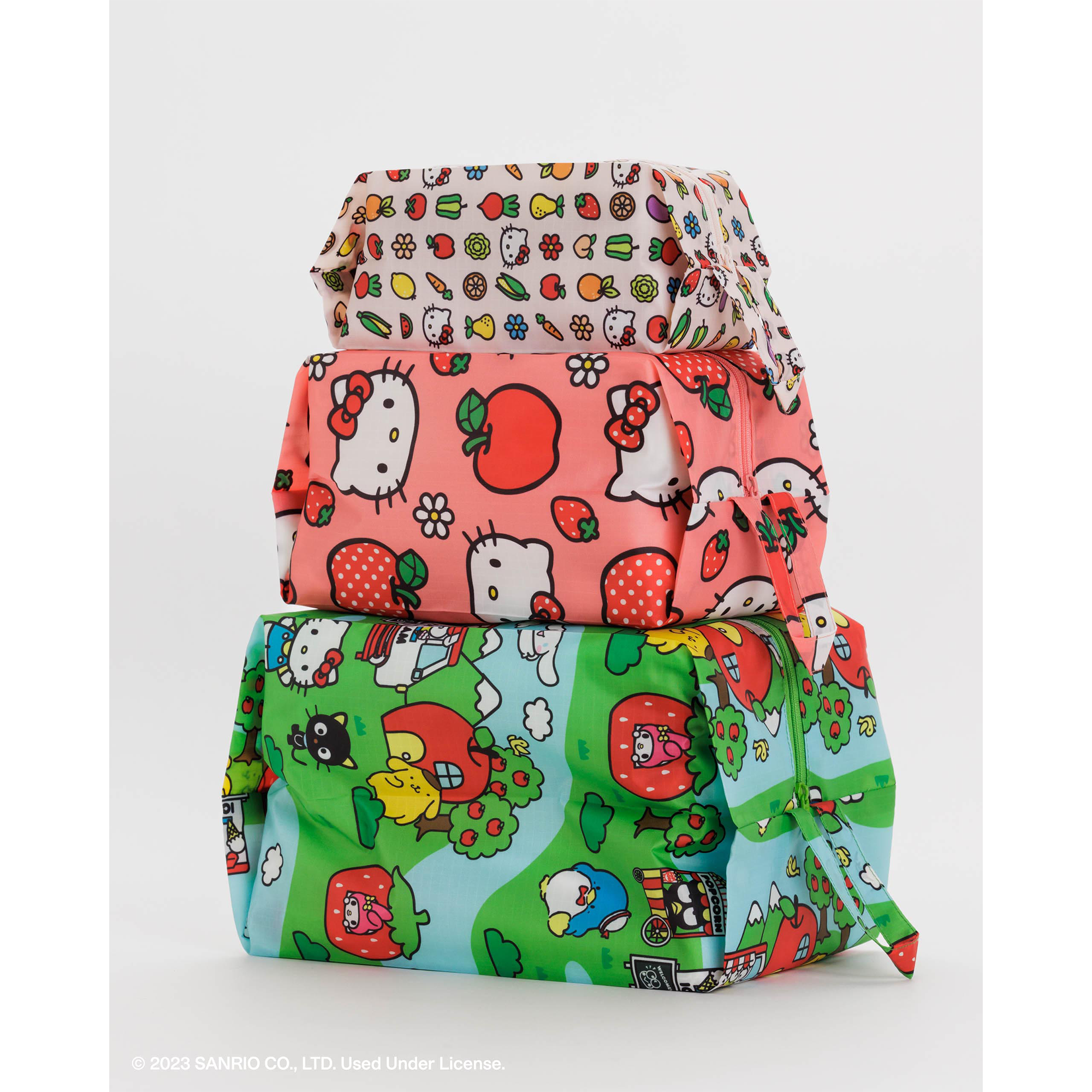 Hello Kitty and Friends x Baggu 3D Zipper Pouch Set (Apples + Icons + Friends) Clearance Online Fake
