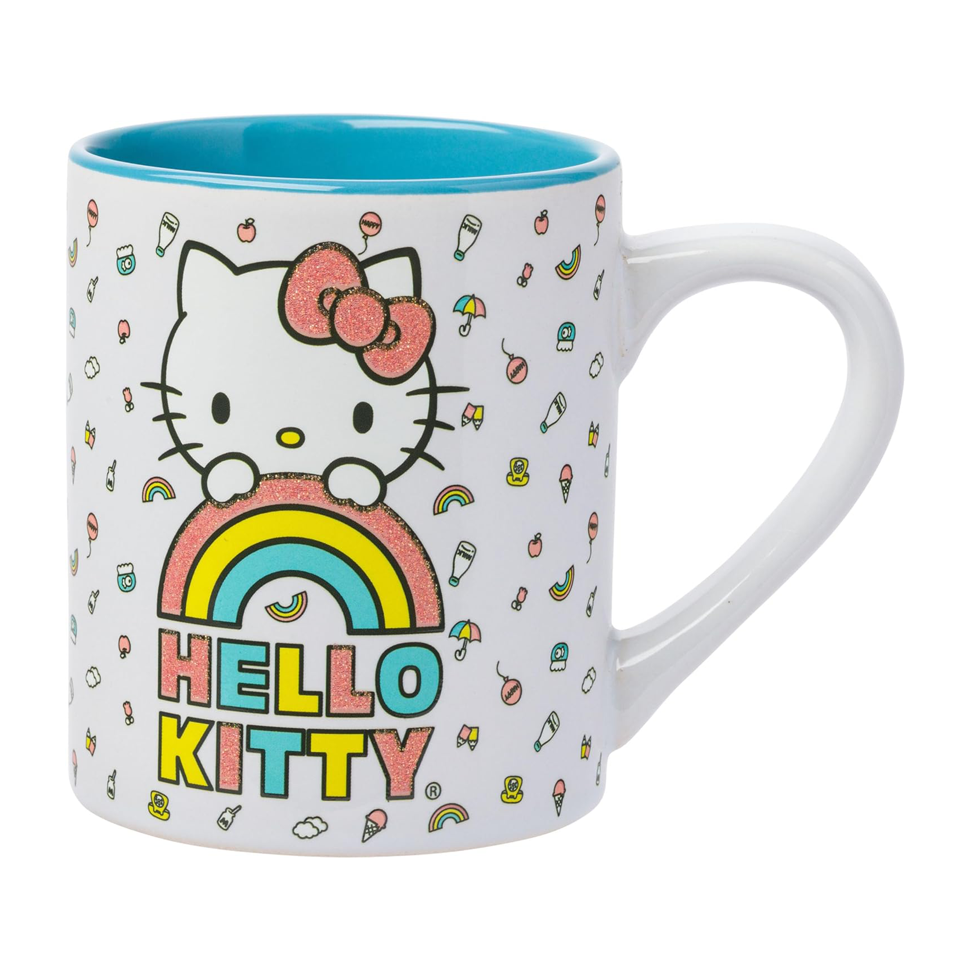 Hello Kitty Rainbow Glitter Ceramic Mug Cheap Low Pice Fee Shipping