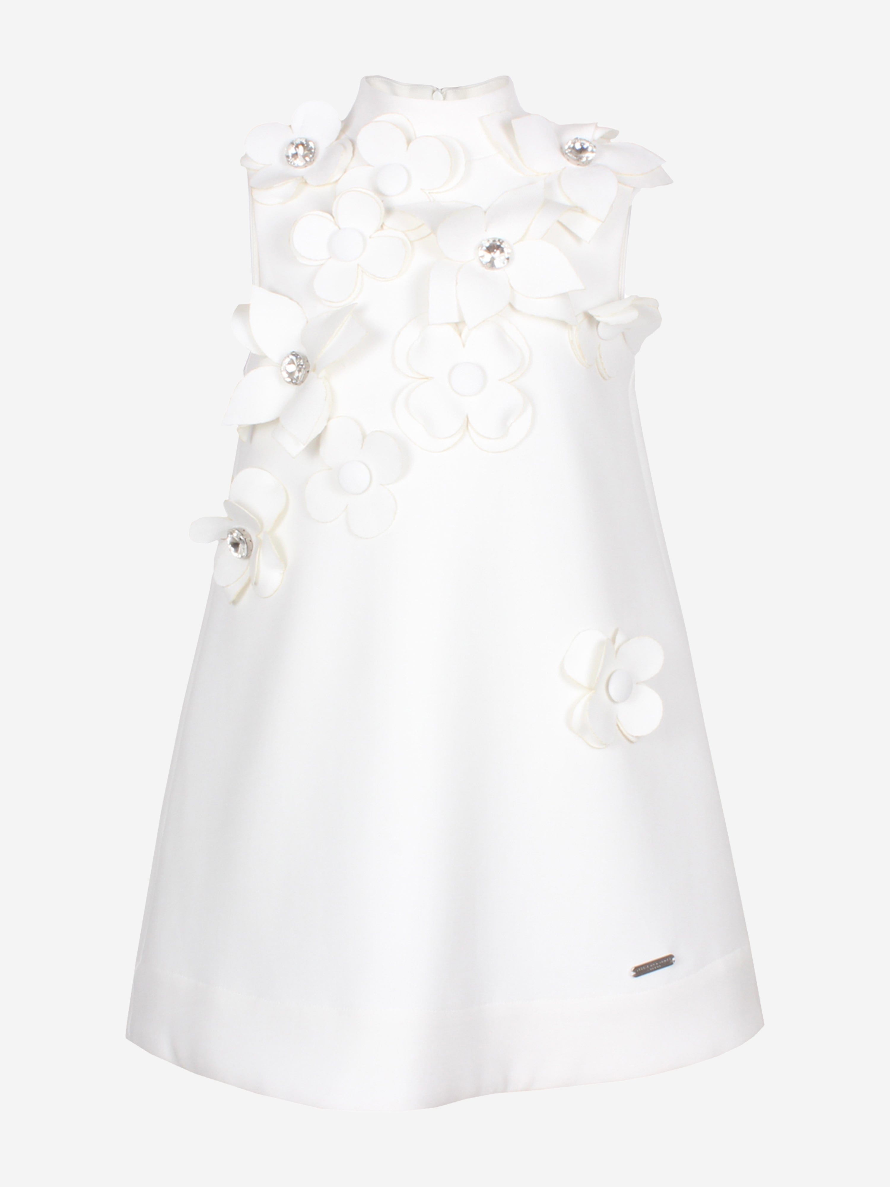 Jessie And James Girls Willow Flower Dress in White Discount Best Pices