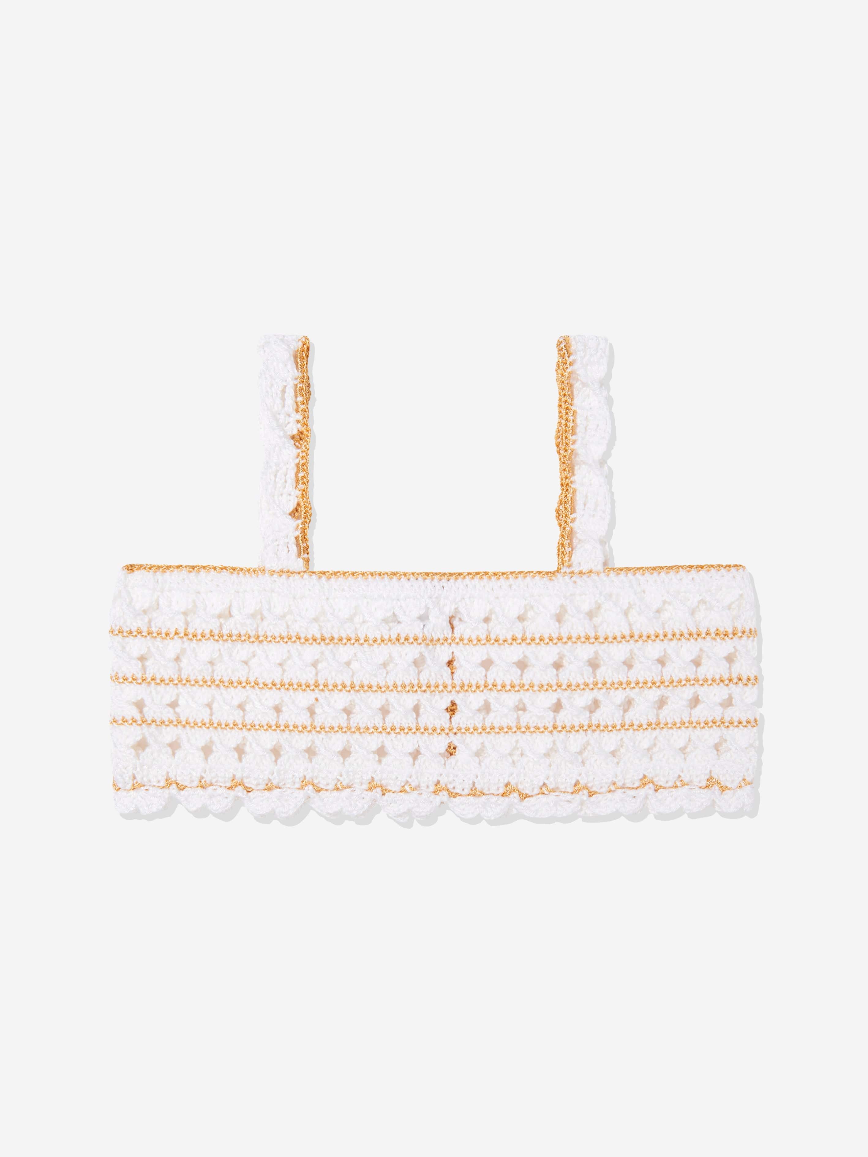 Girls Avira Crop Top in White Cheap Perfect
