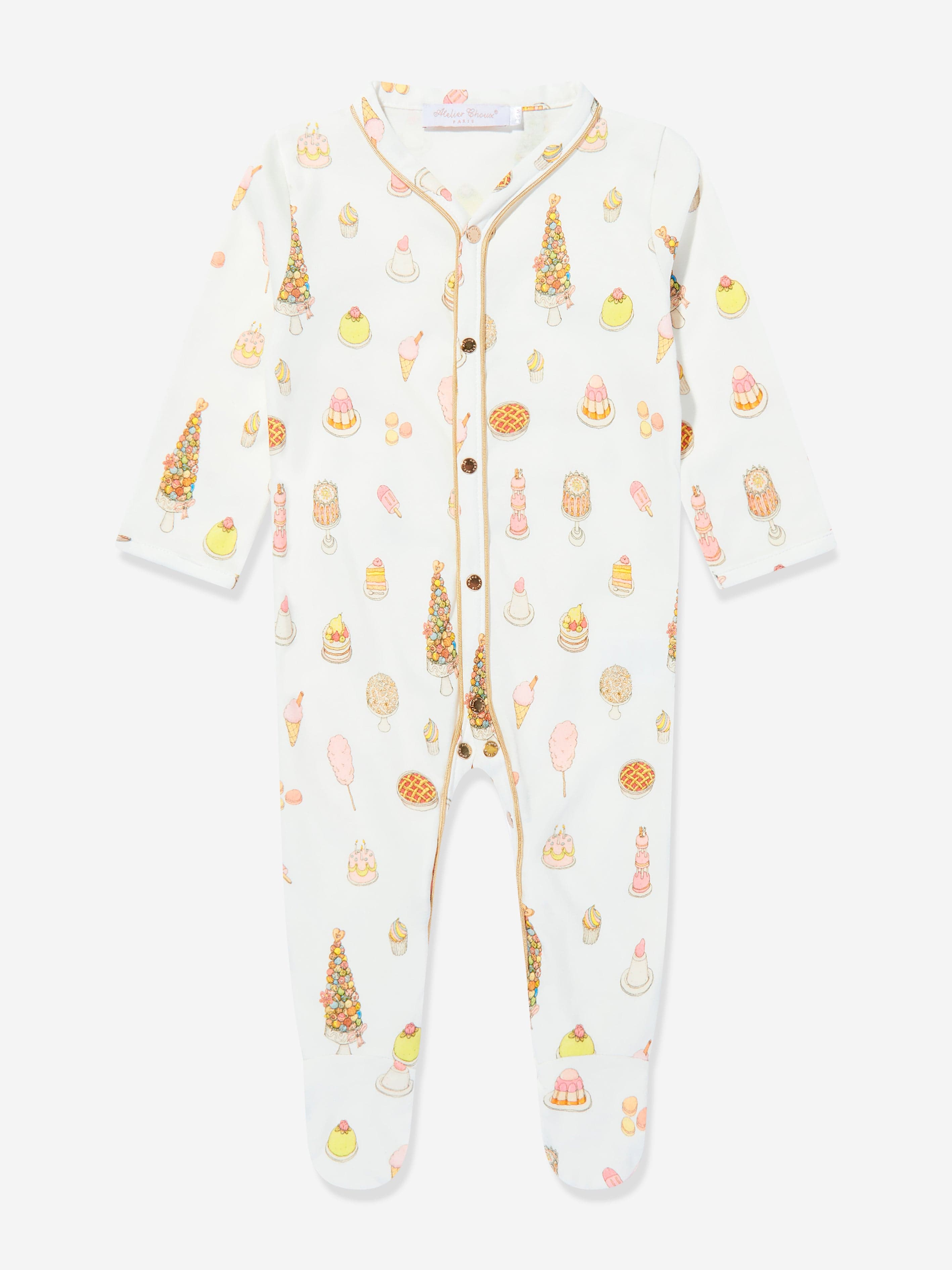 Atelier Choux Baby Classic Sweetie Pie Playsuit in White Buy Cheap Wiki