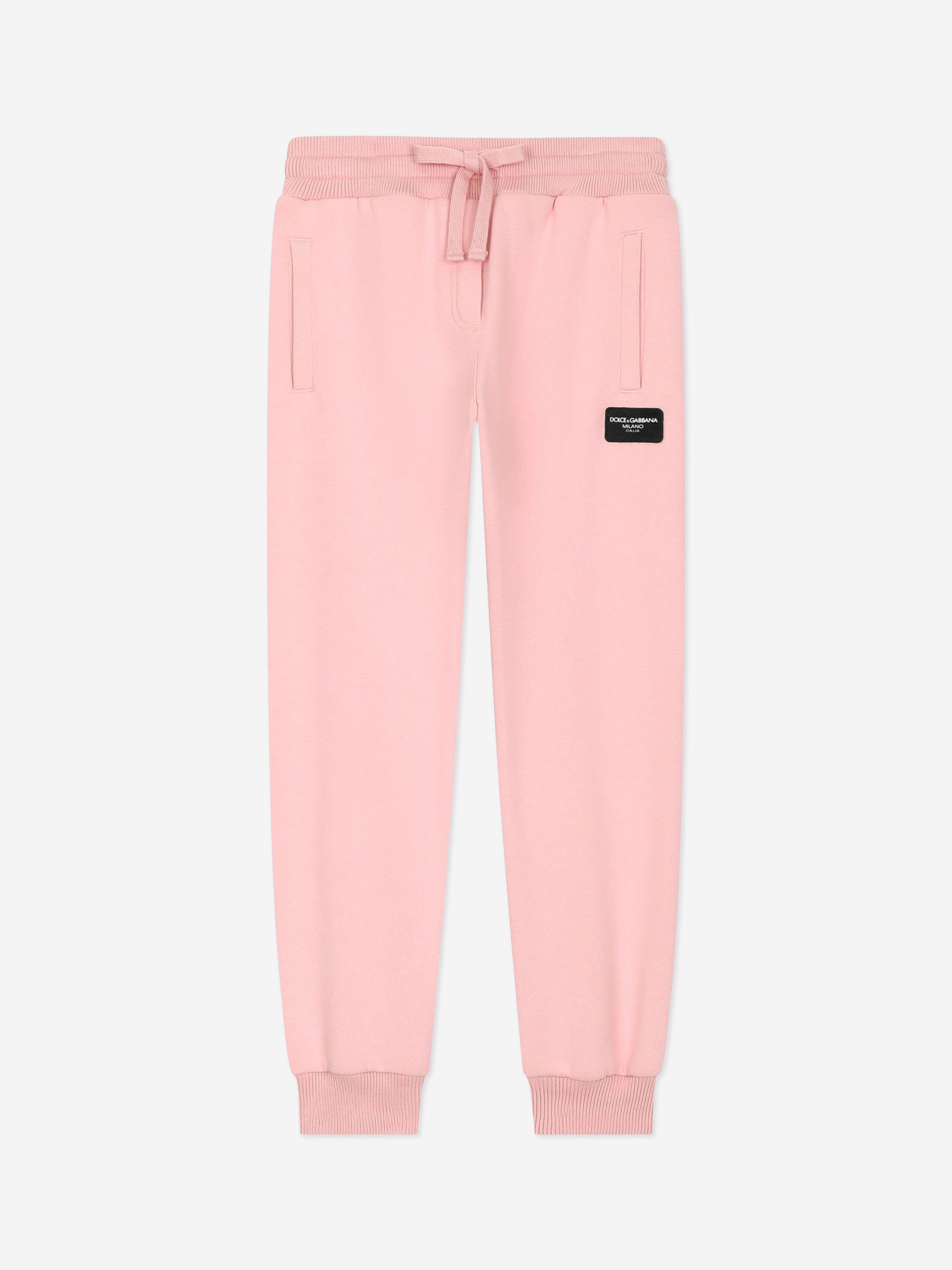 Dolce & Gabbana Girls Logo Joggers in Pink Latest Sale Online