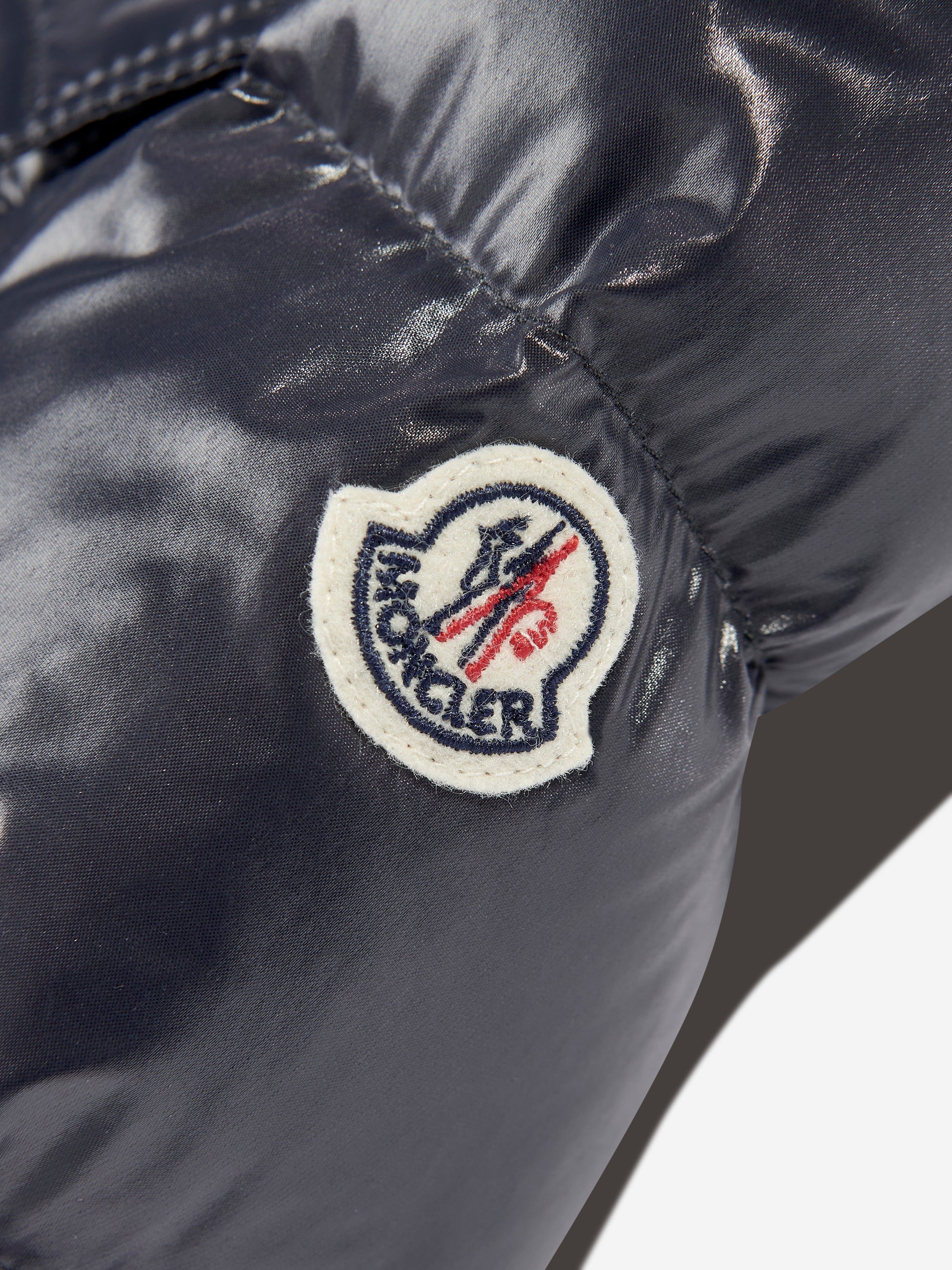 Moncler Enfant Girls Down Padded Dacca Long Parka in Navy For Nice For Sale
