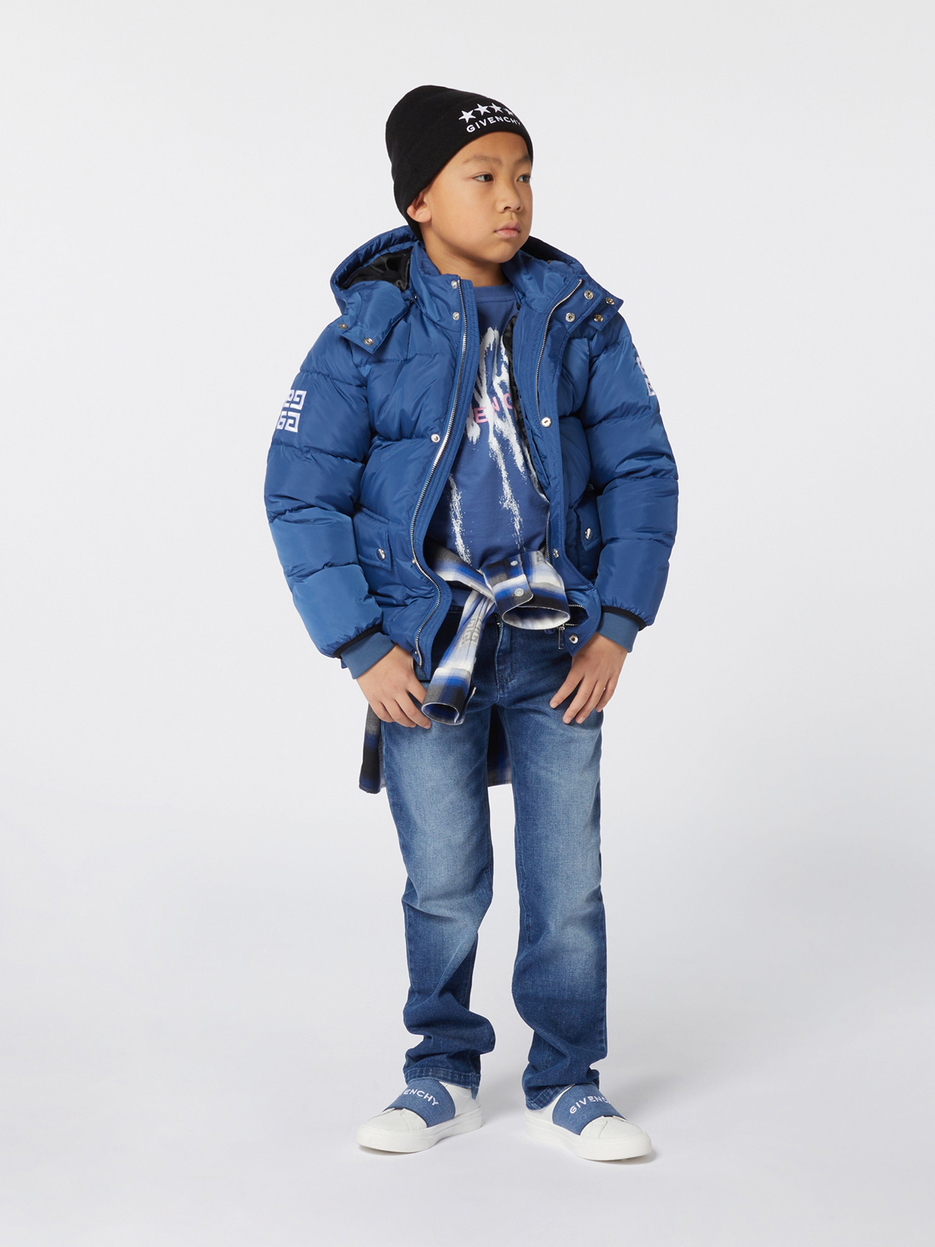 Givenchy Kids Knitted Beanie Hat in Black Official Site For Sale