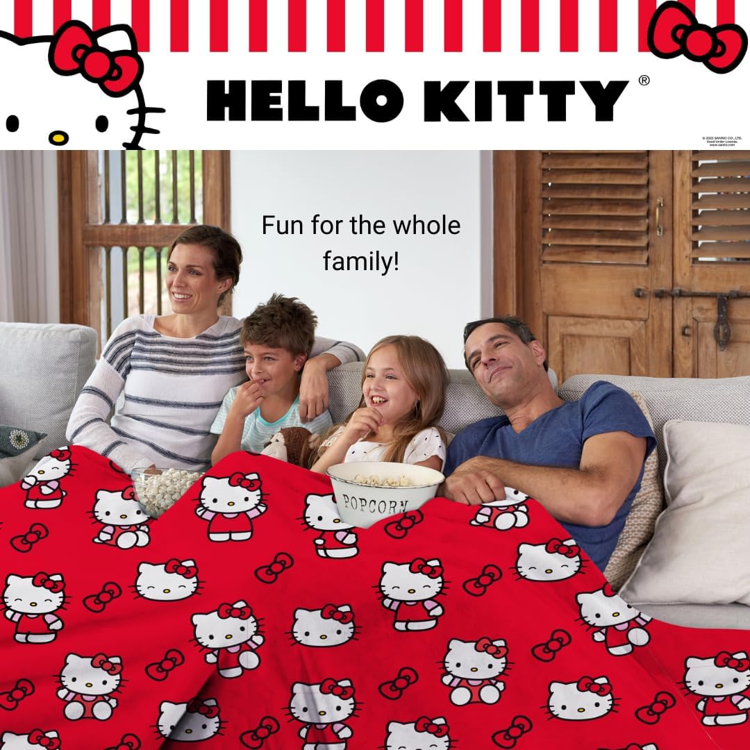 Hello Kitty Always Red Cozy Throw Blanket Sale New Styles