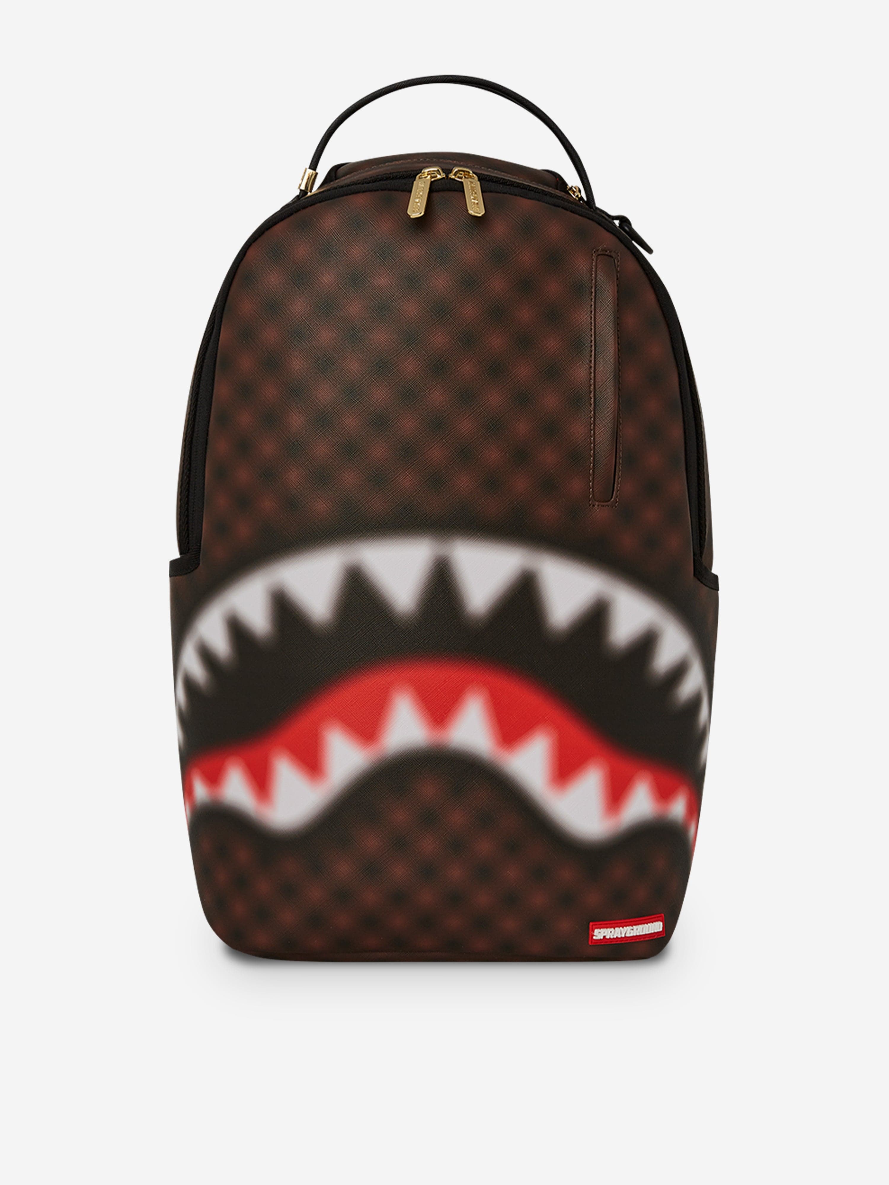 Sprayground Kids Sharks in Paris Blur Backpack in Brown (45.72 cm) Official Online