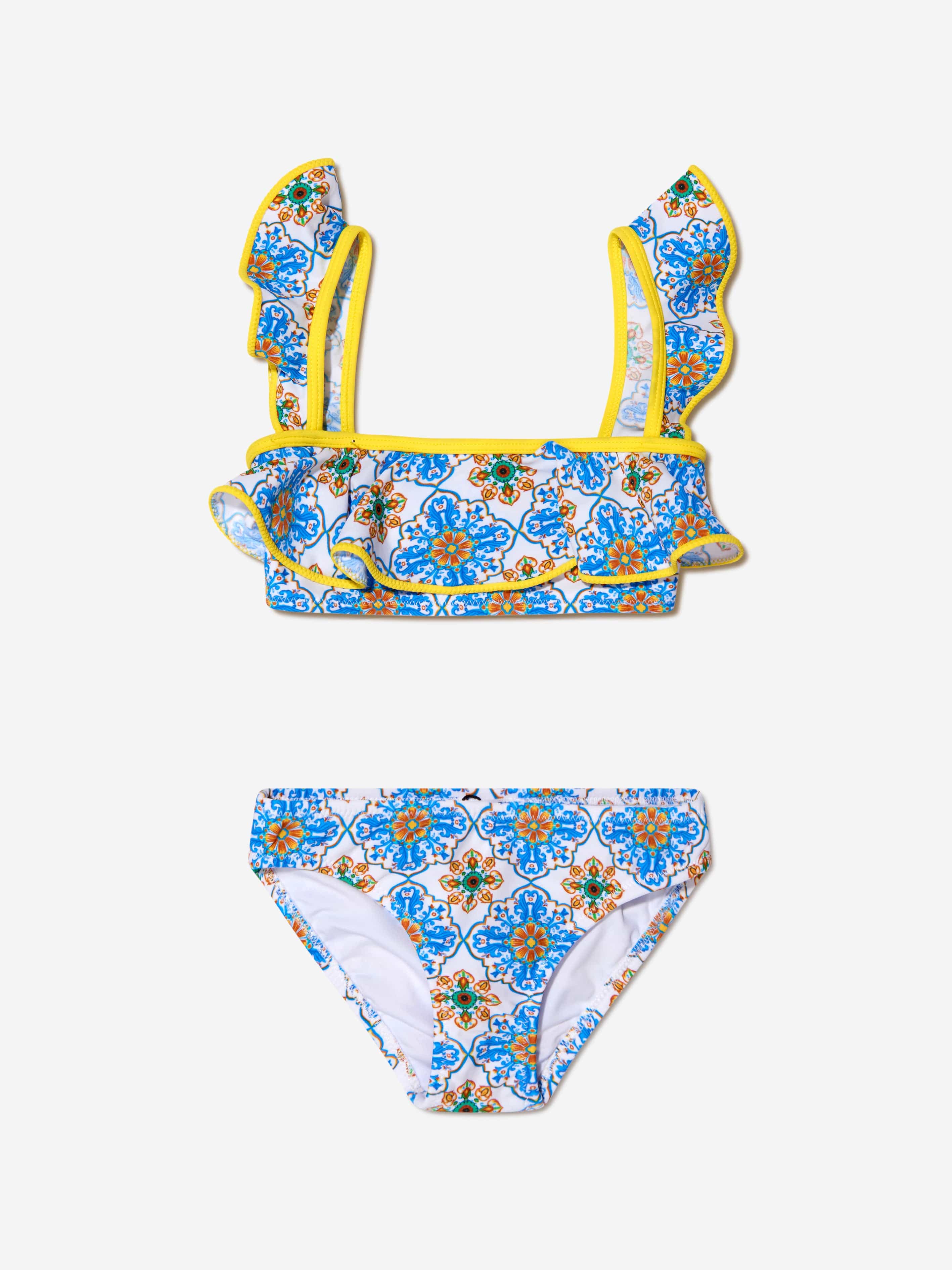 Nessi Byrd Girls Cari Ruffle Bikini in Multicolour Cheapest Pice