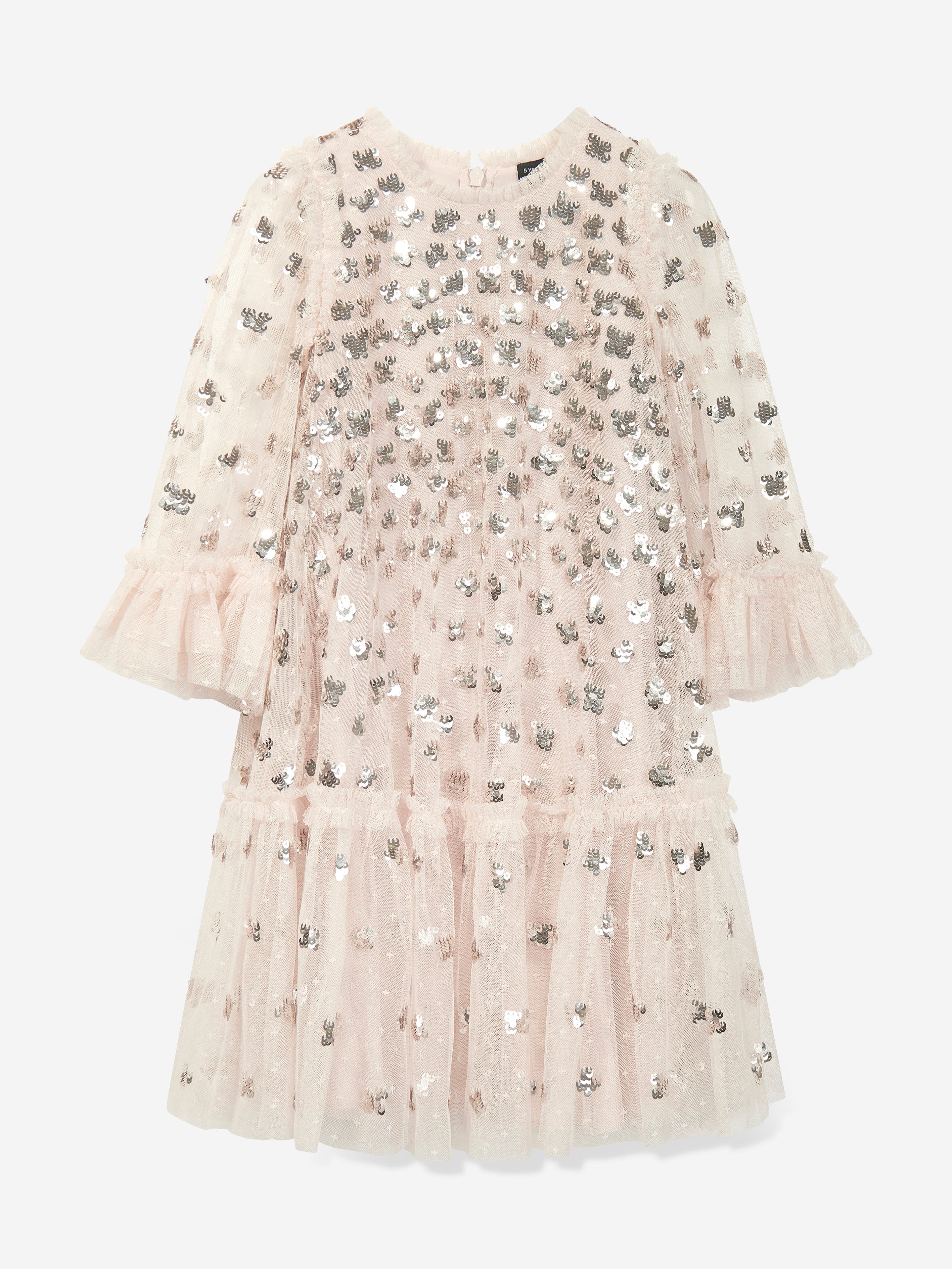 Needle & Thread Girls Glisten Tulle Dress in Pink Clearance Big Discount