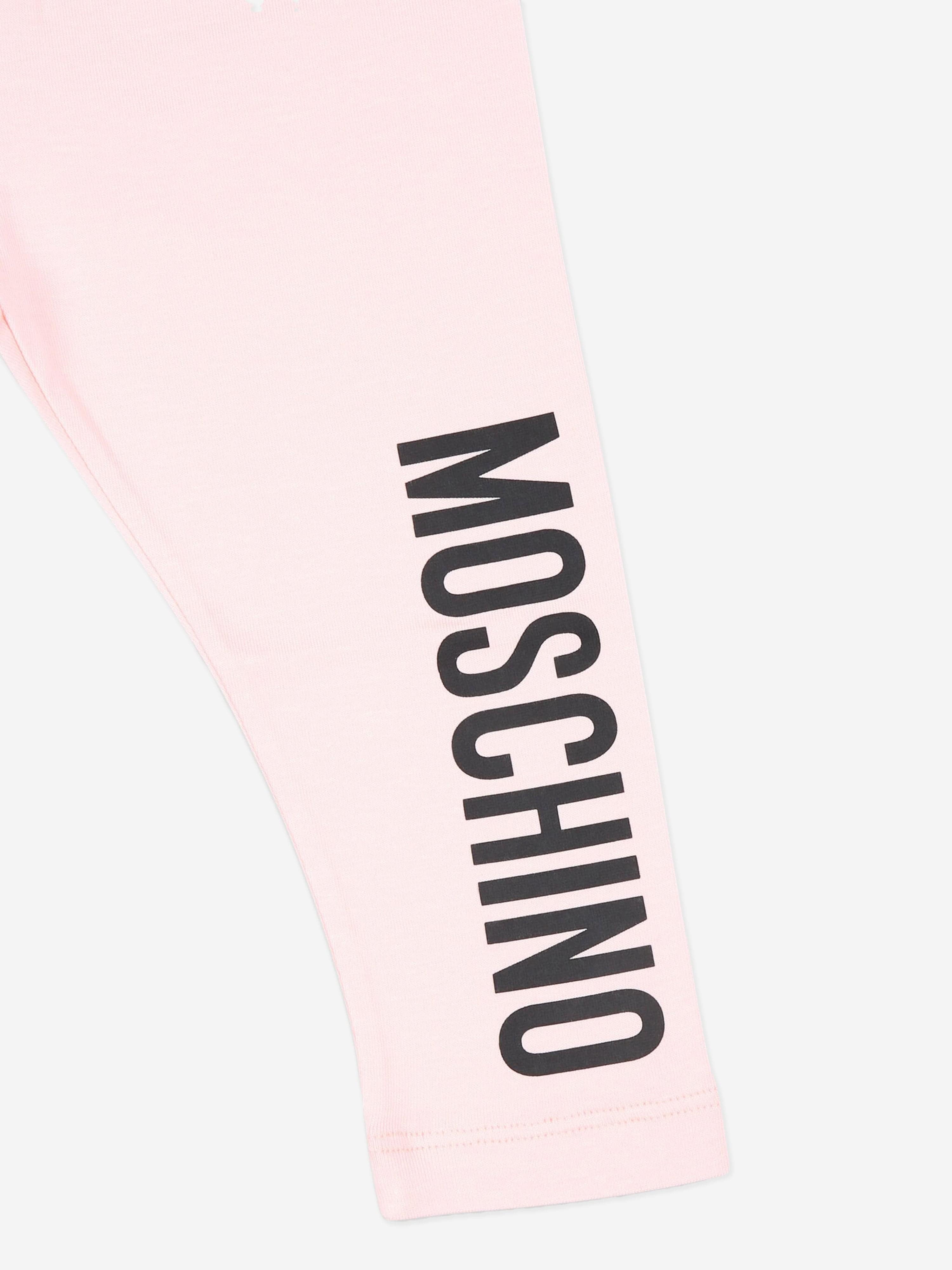 Moschino Baby Girls Logo Leggings in Pink Genuine Online