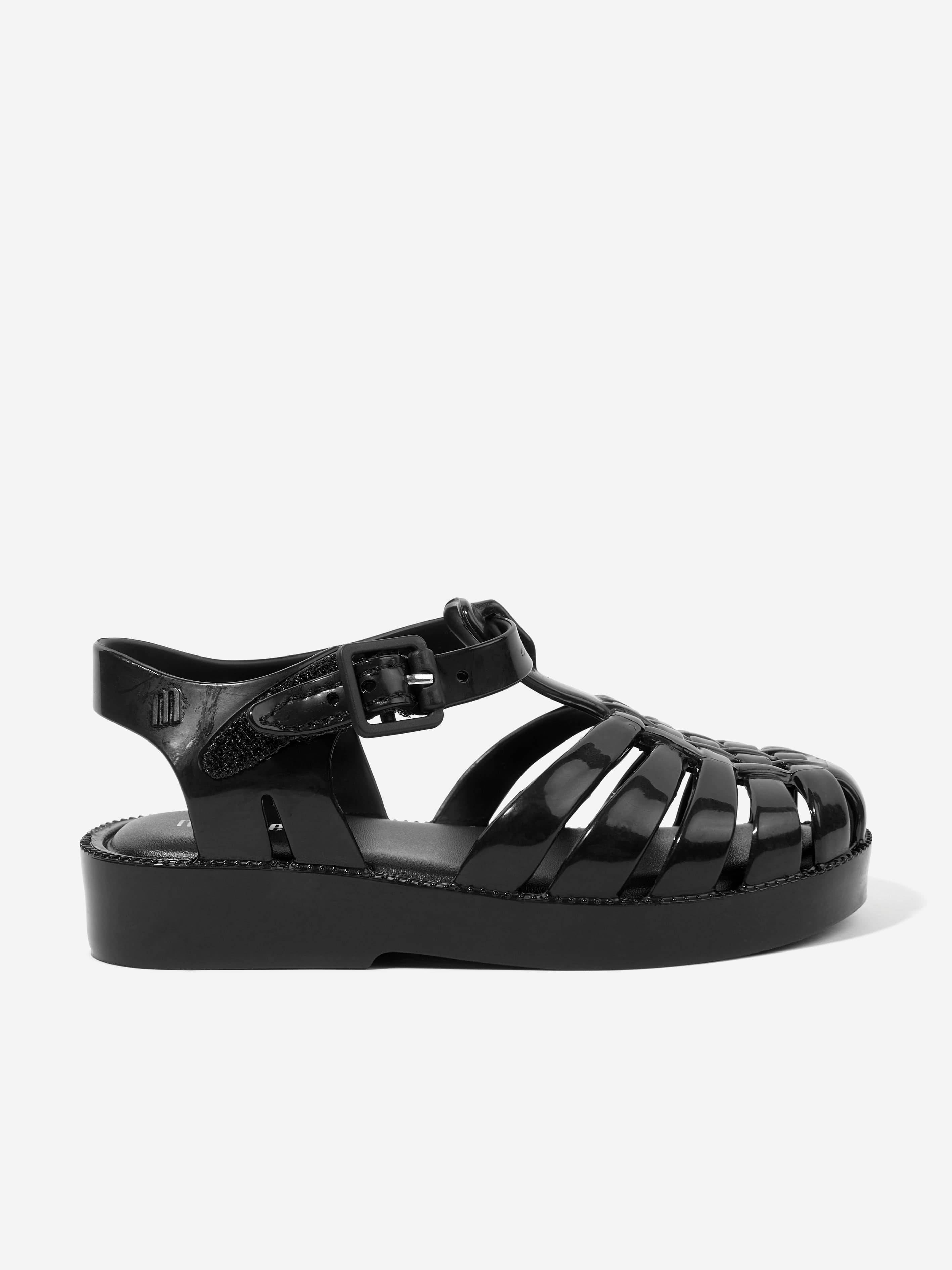 Mini Melissa Girls Possession Sandals in Black High Quality For Sale