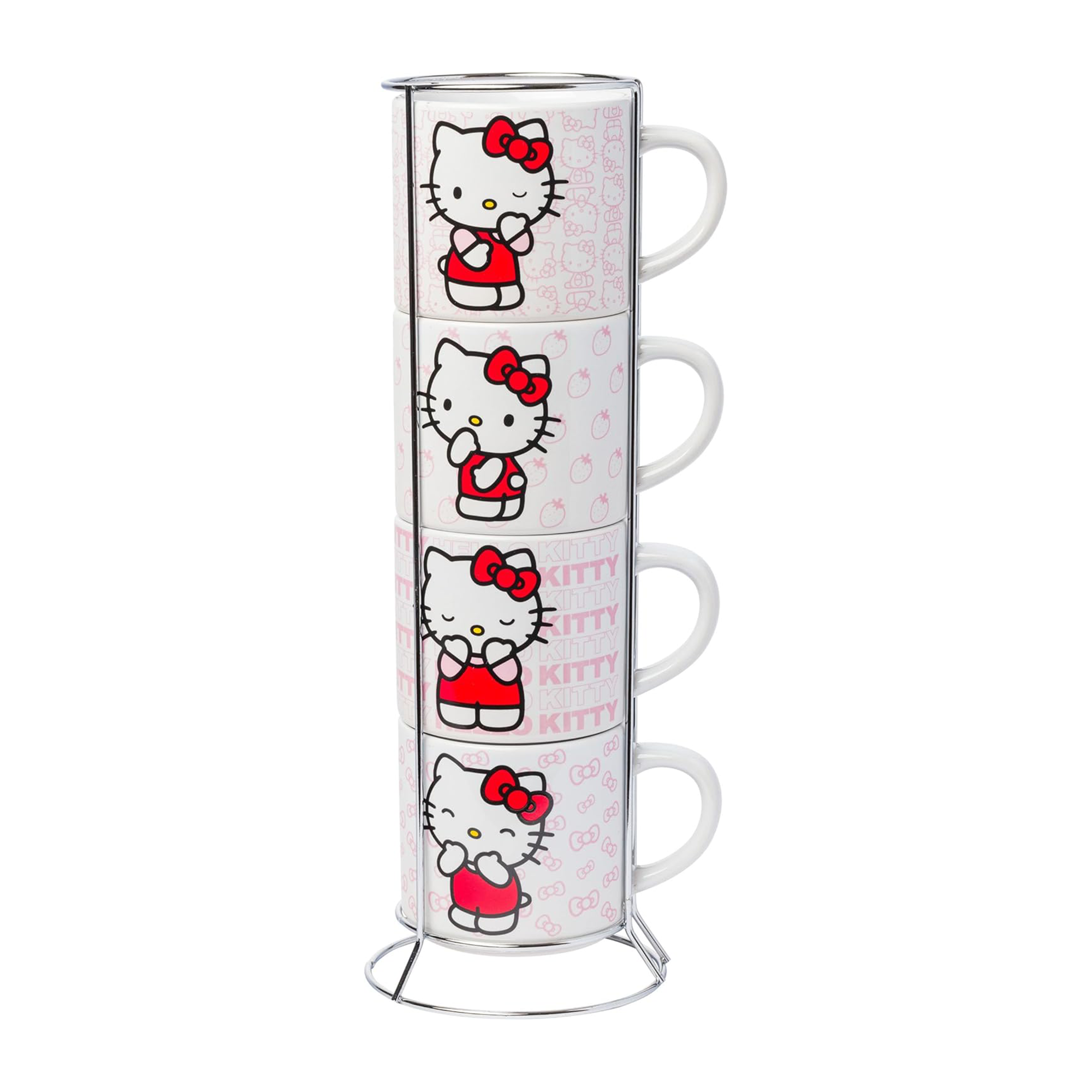 Hello Kitty Expressions 5-Piece Ceramic Mug Stack Free Shipping Big Sale