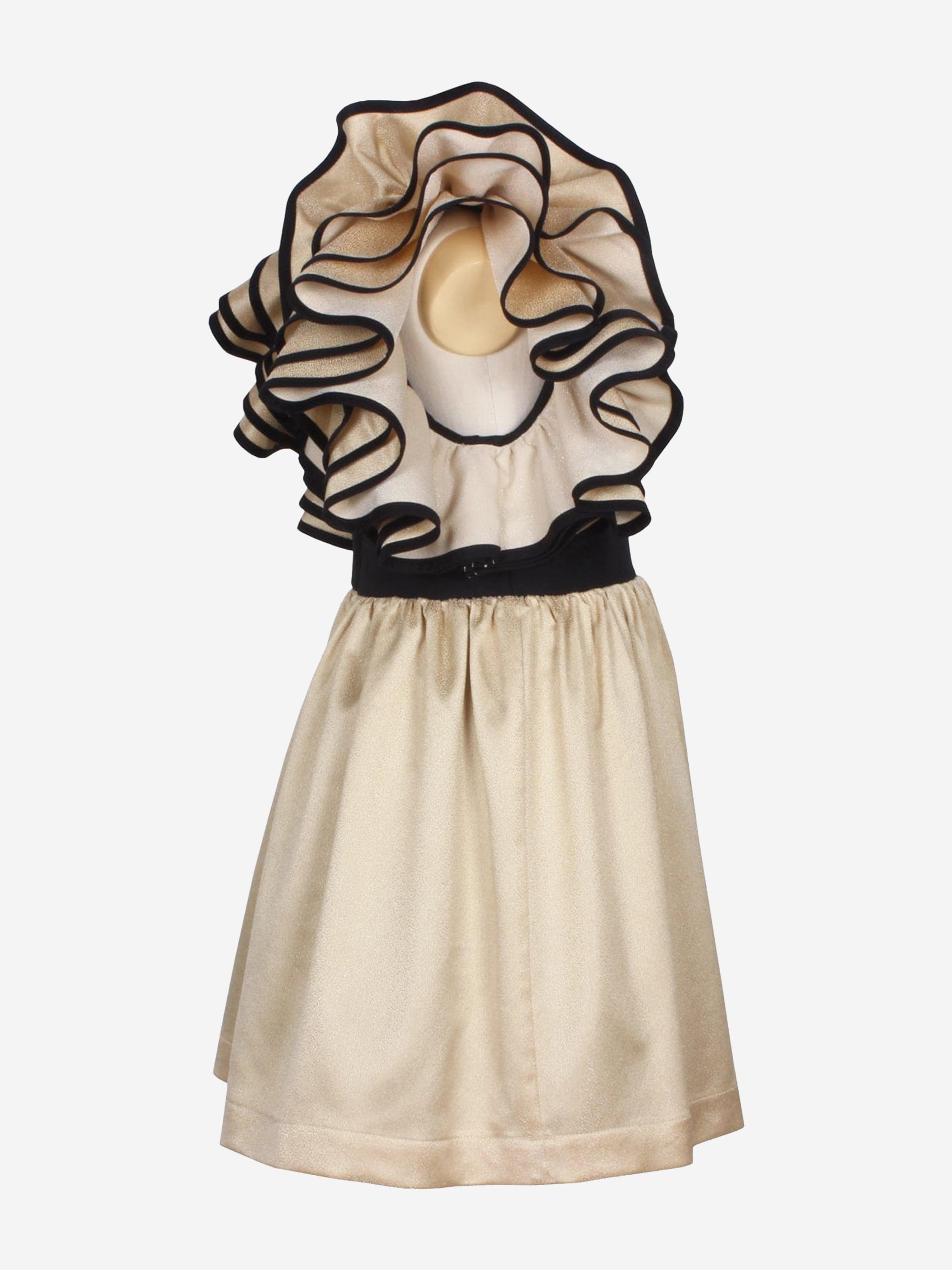 Jessie And James Girls Orangey Sparkle Dress in Gold Cheap Discount Sale