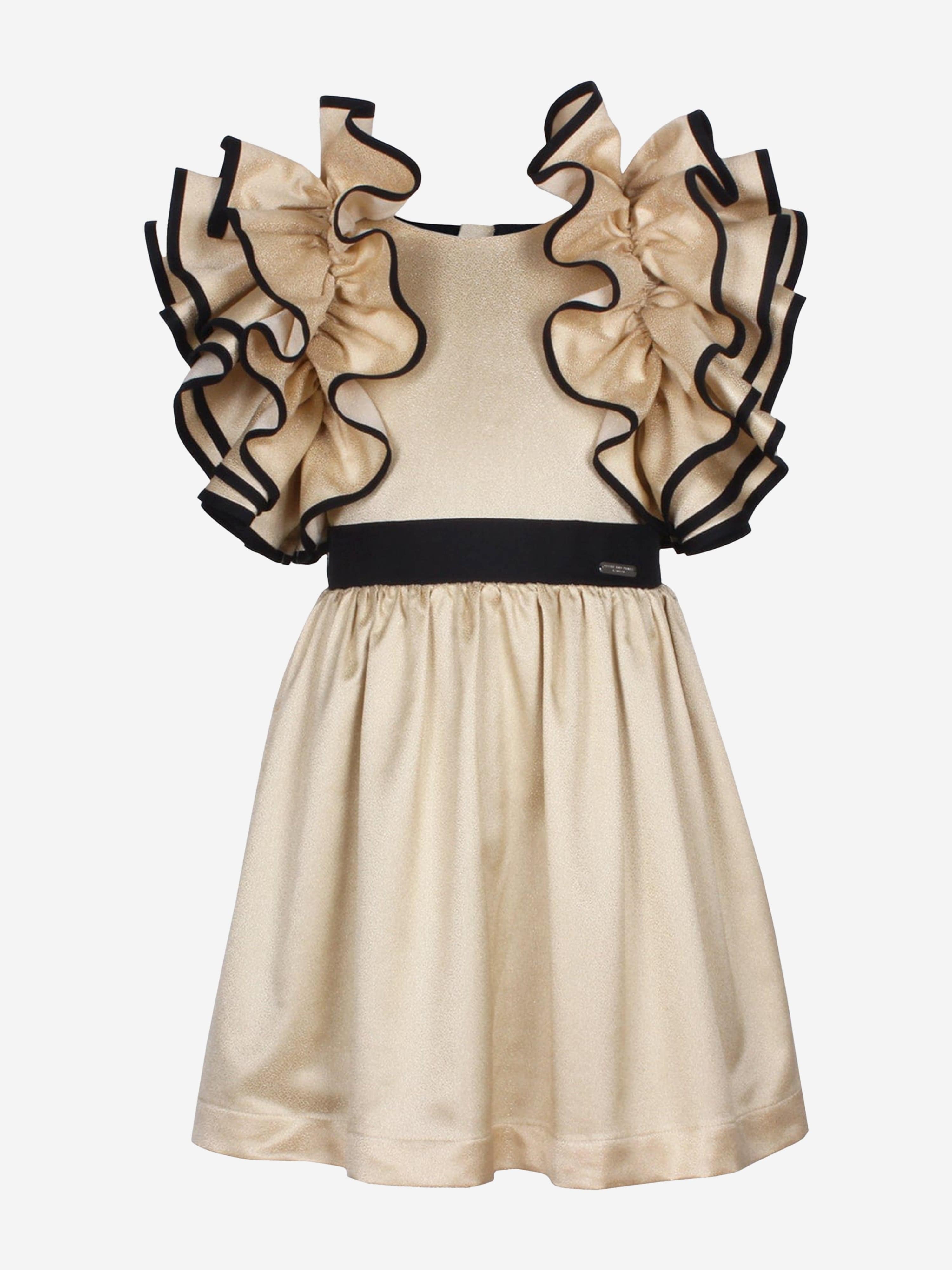 Jessie And James Girls Orangey Sparkle Dress in Gold Cheap Discount Sale