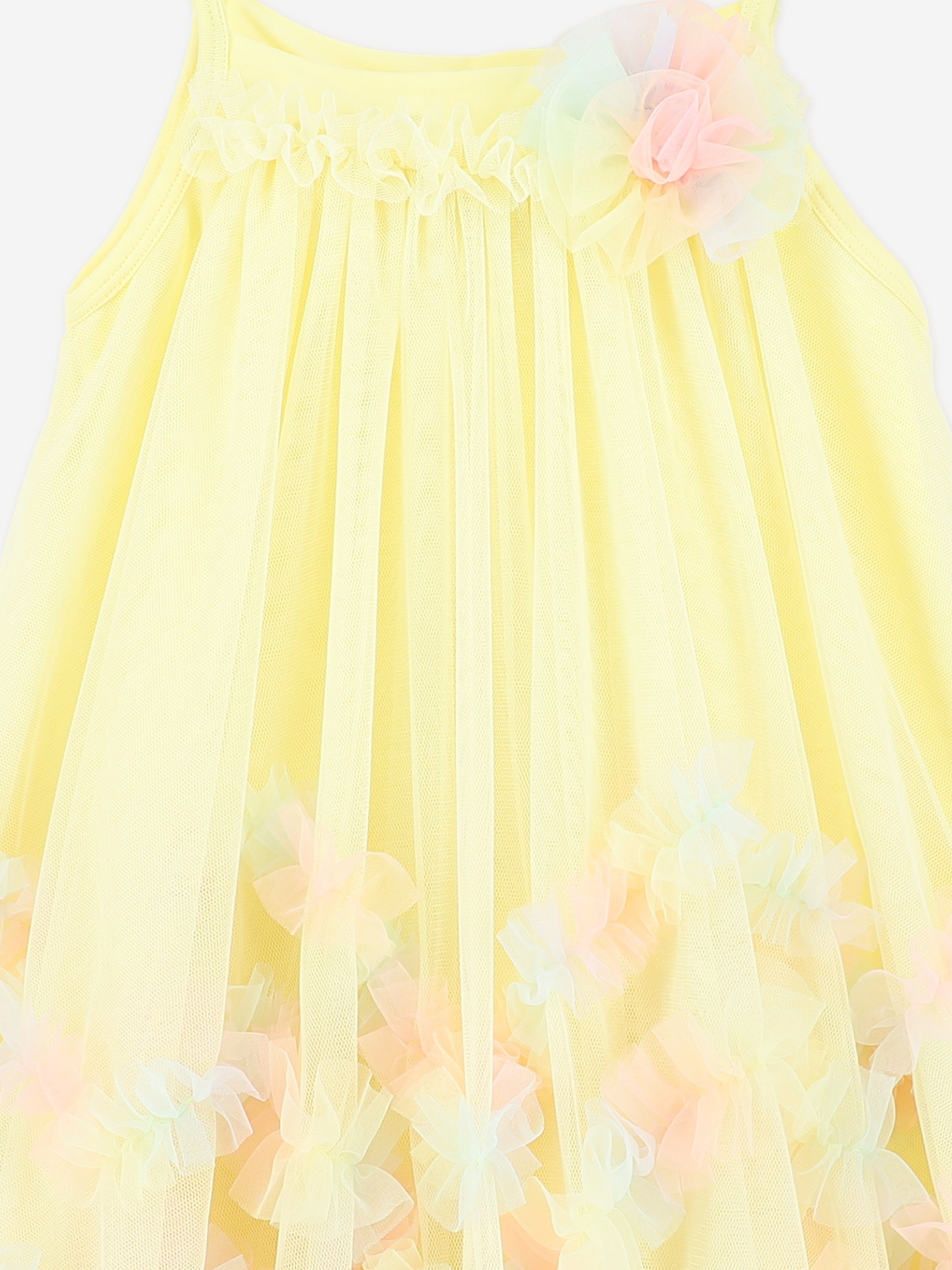 Girls Zigzag Tulle Dress in Yellow Cheap Sale Shop For