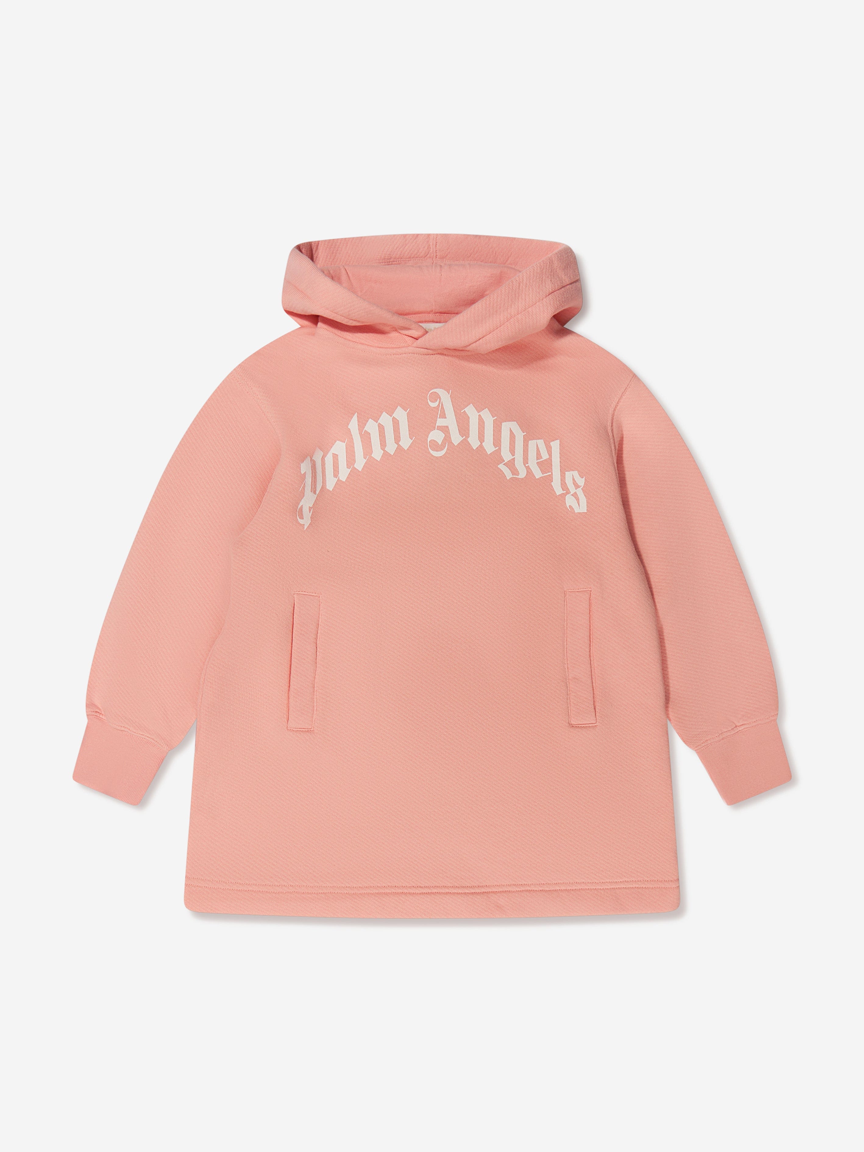 Palm Angels Girls Classic Logo Hooded Dress Buy Cheap Websites