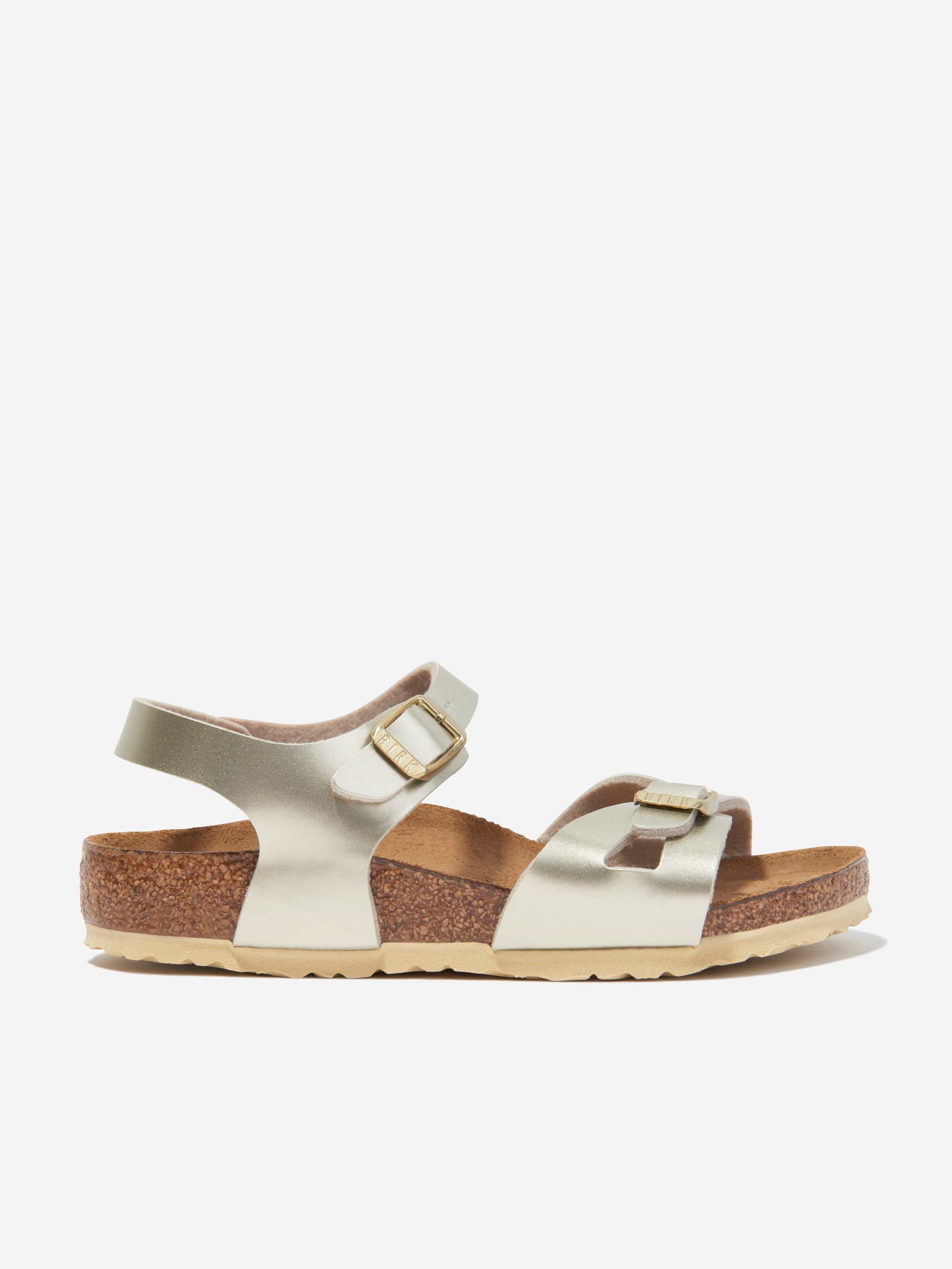 BIRKENSTOCK Girls Rio Classic Metallic Sandals in Gold Cheap Sale With Mastercard