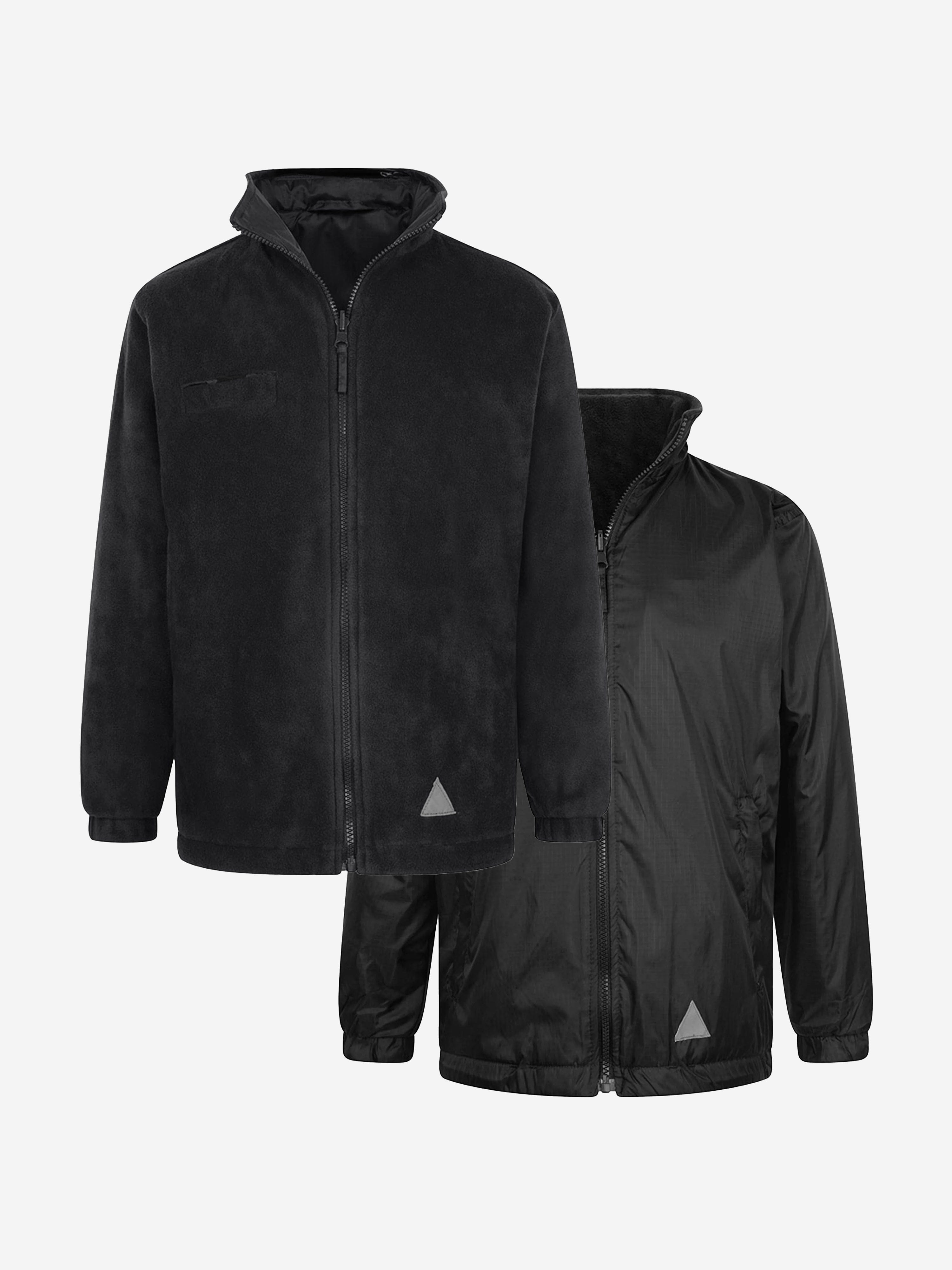 Zeco Kids School Reversible Fleece Jacket in Black Cheap Sale Fashionable
