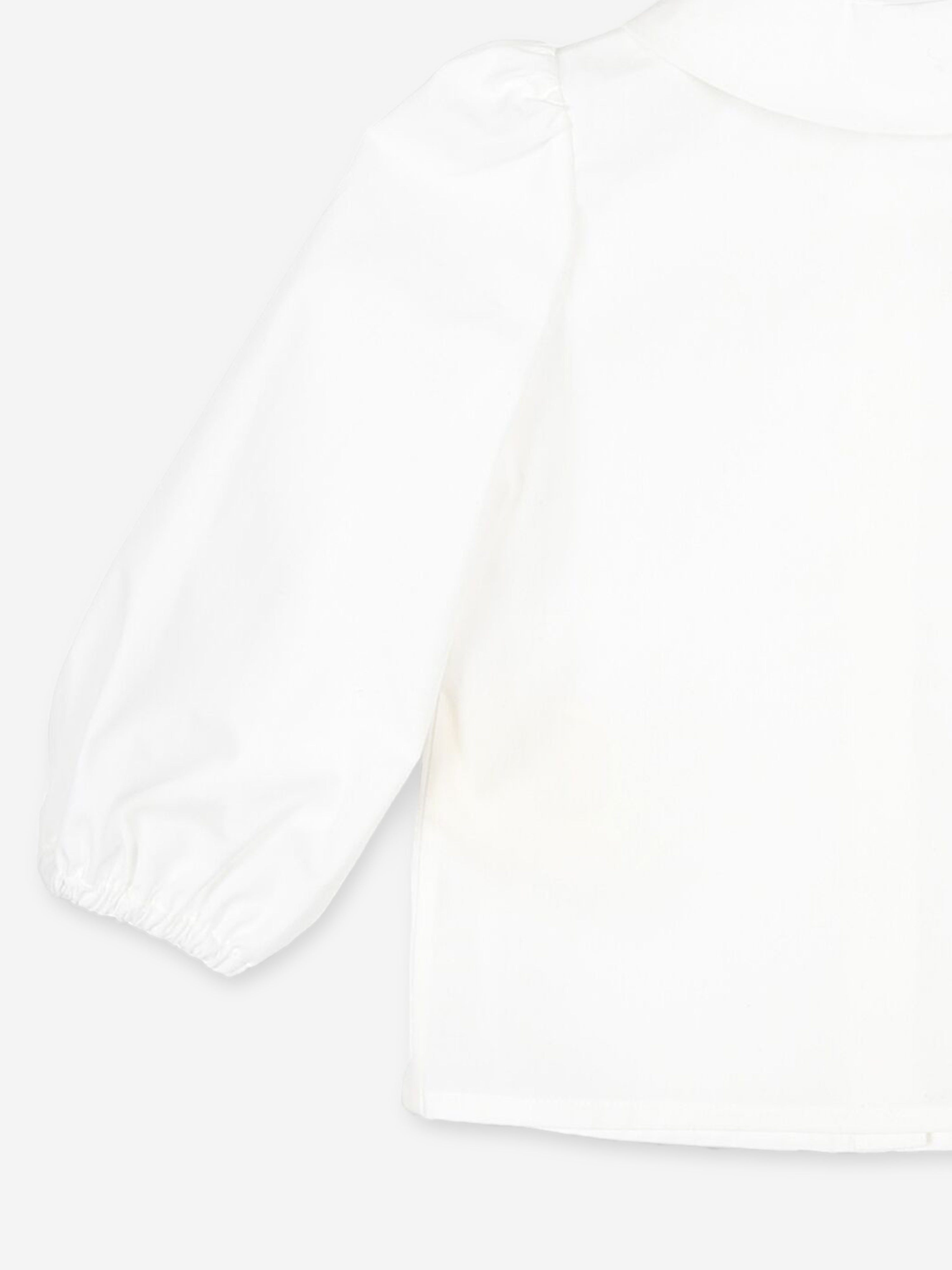 Fendi Baby Girls Cotton Blouse in White Cheap Sale With Credit Card