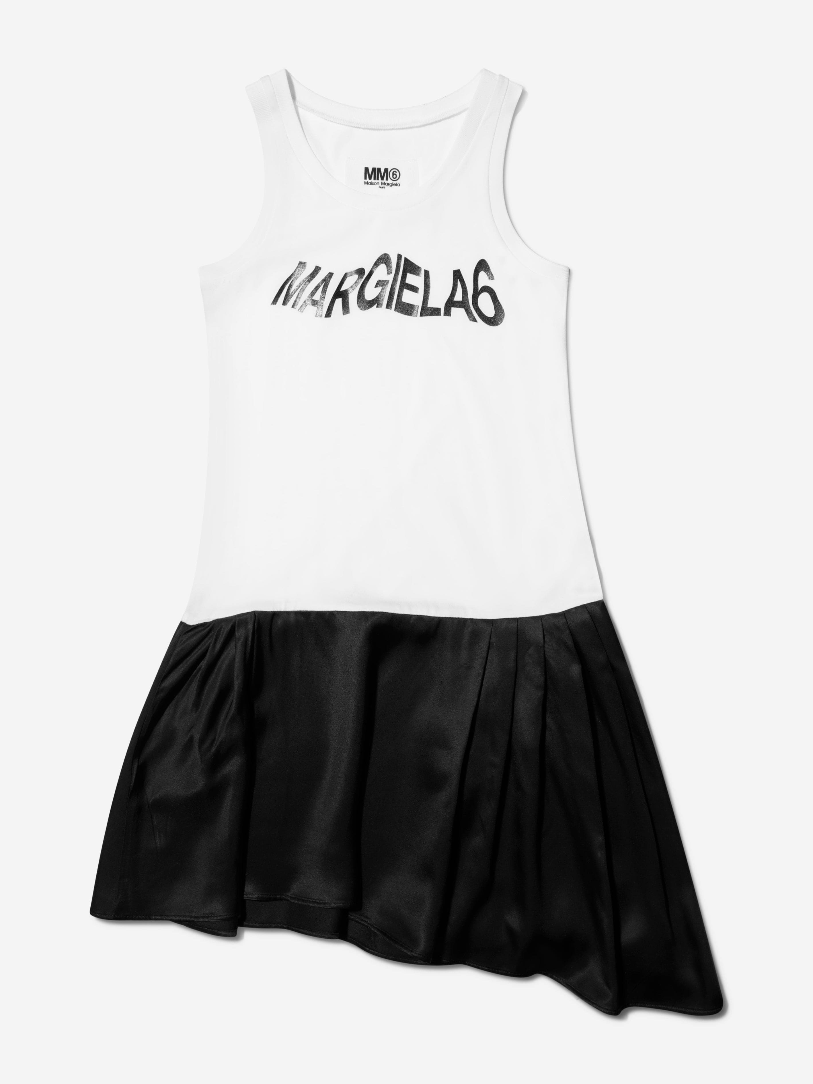 MM6 Maison Margiela Kids Sleeveless Dress In White Online Online High Quality