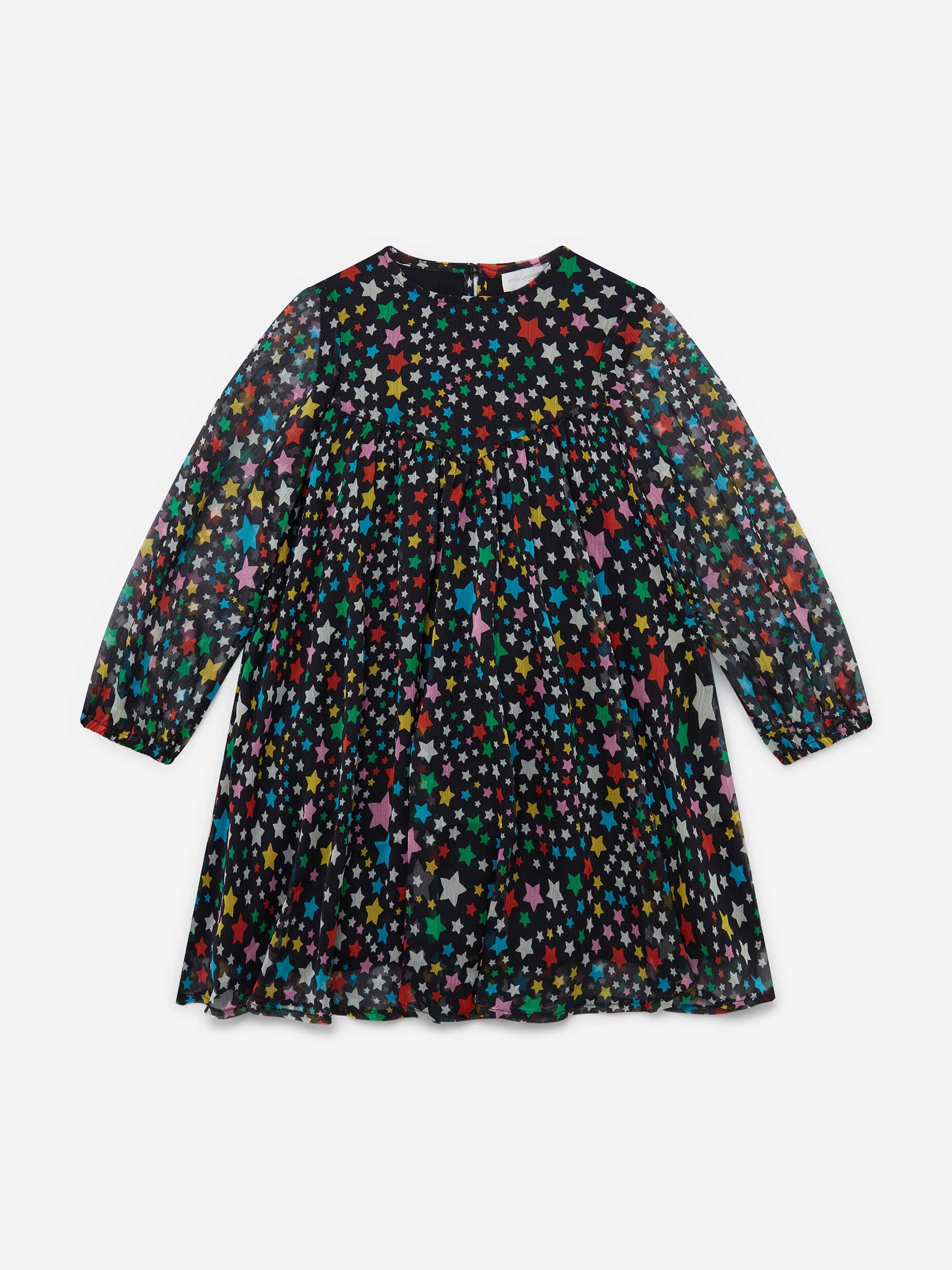 Stella McCartney Girls Star Dress in Black Clearance Latest