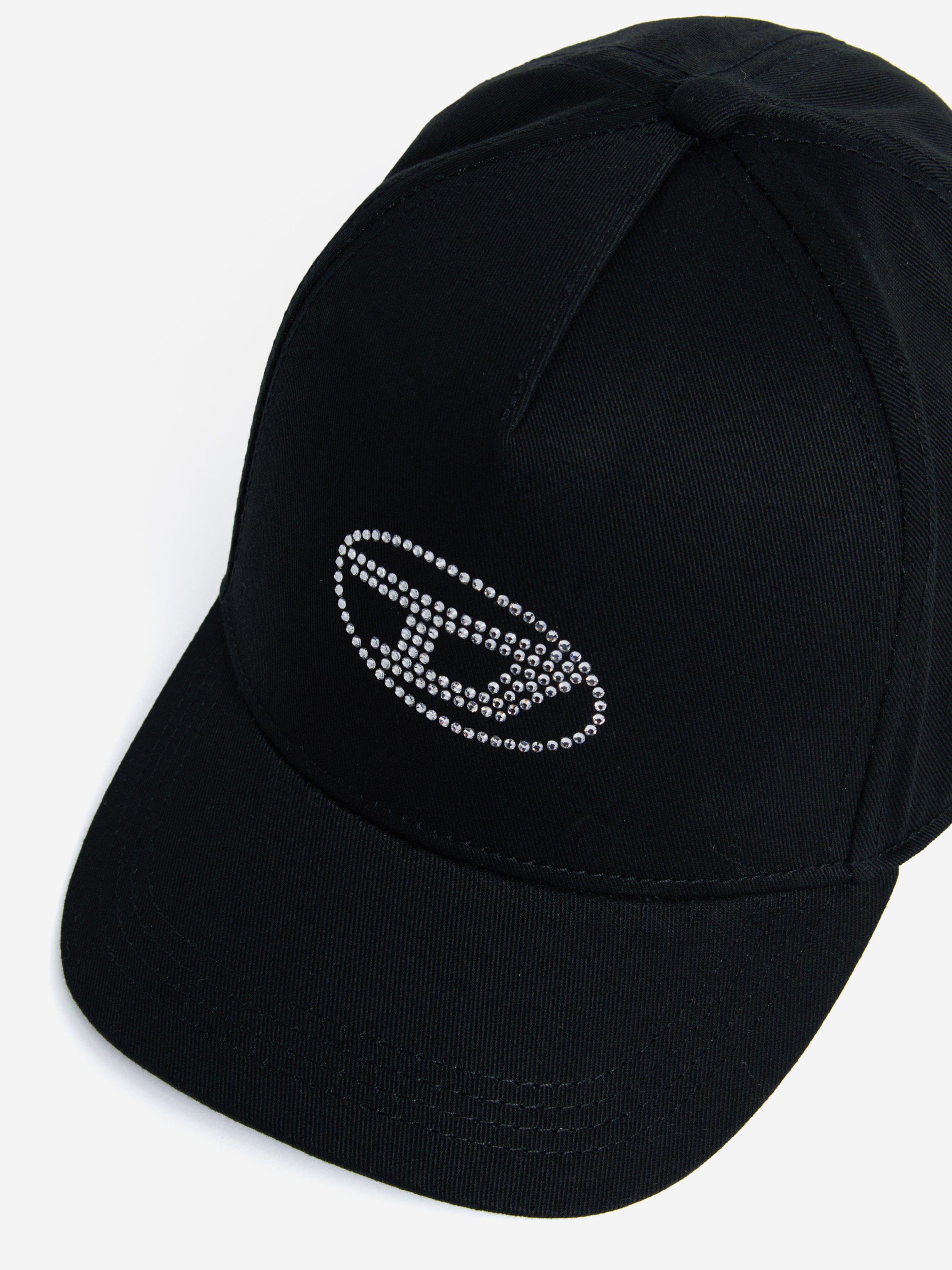 Diesel Girls Oval D Logo Cap in Black Sale Wide Range Of