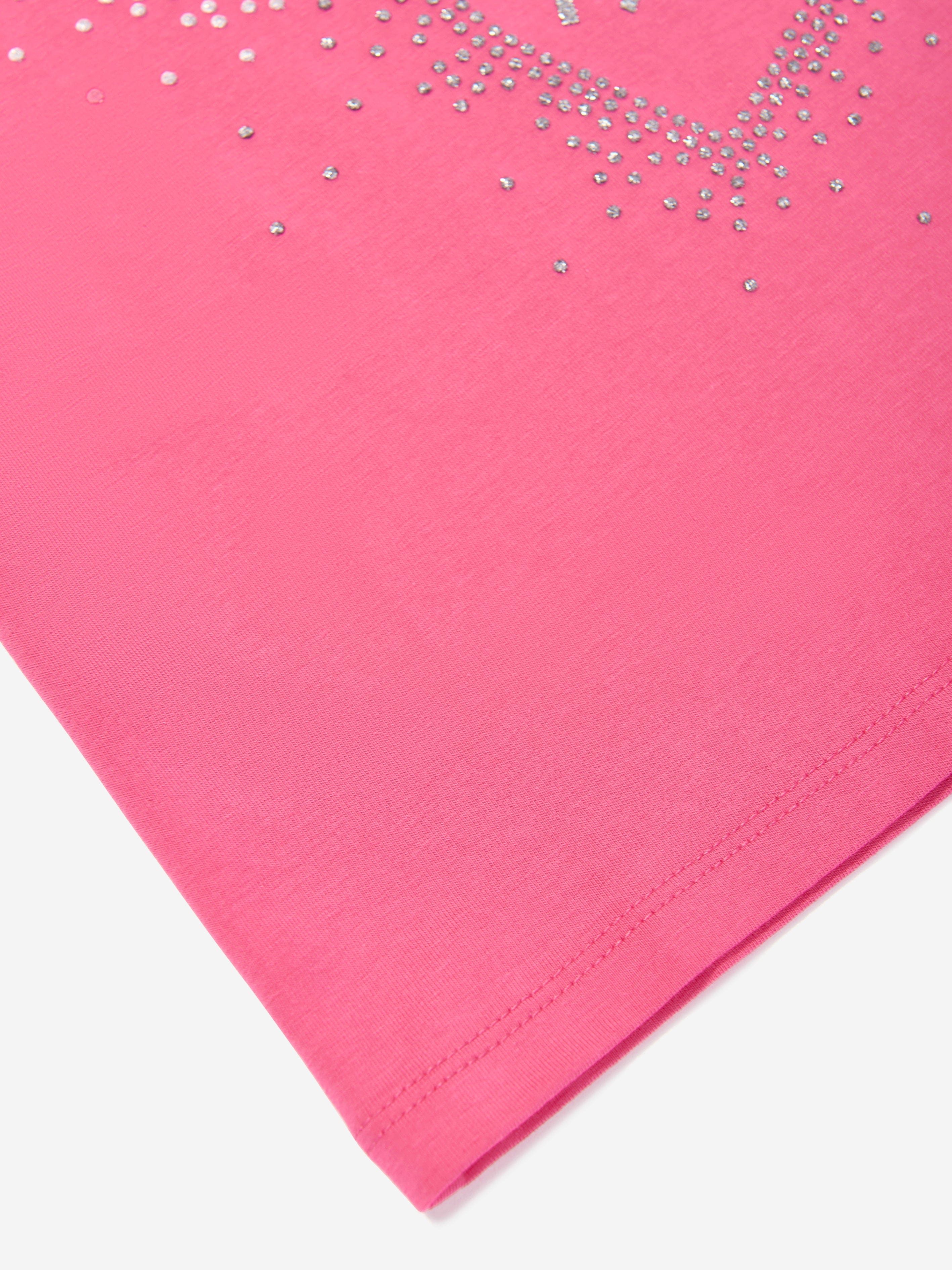 Guess Girls Heart Logo T-Shirt in Pink Best Place Online