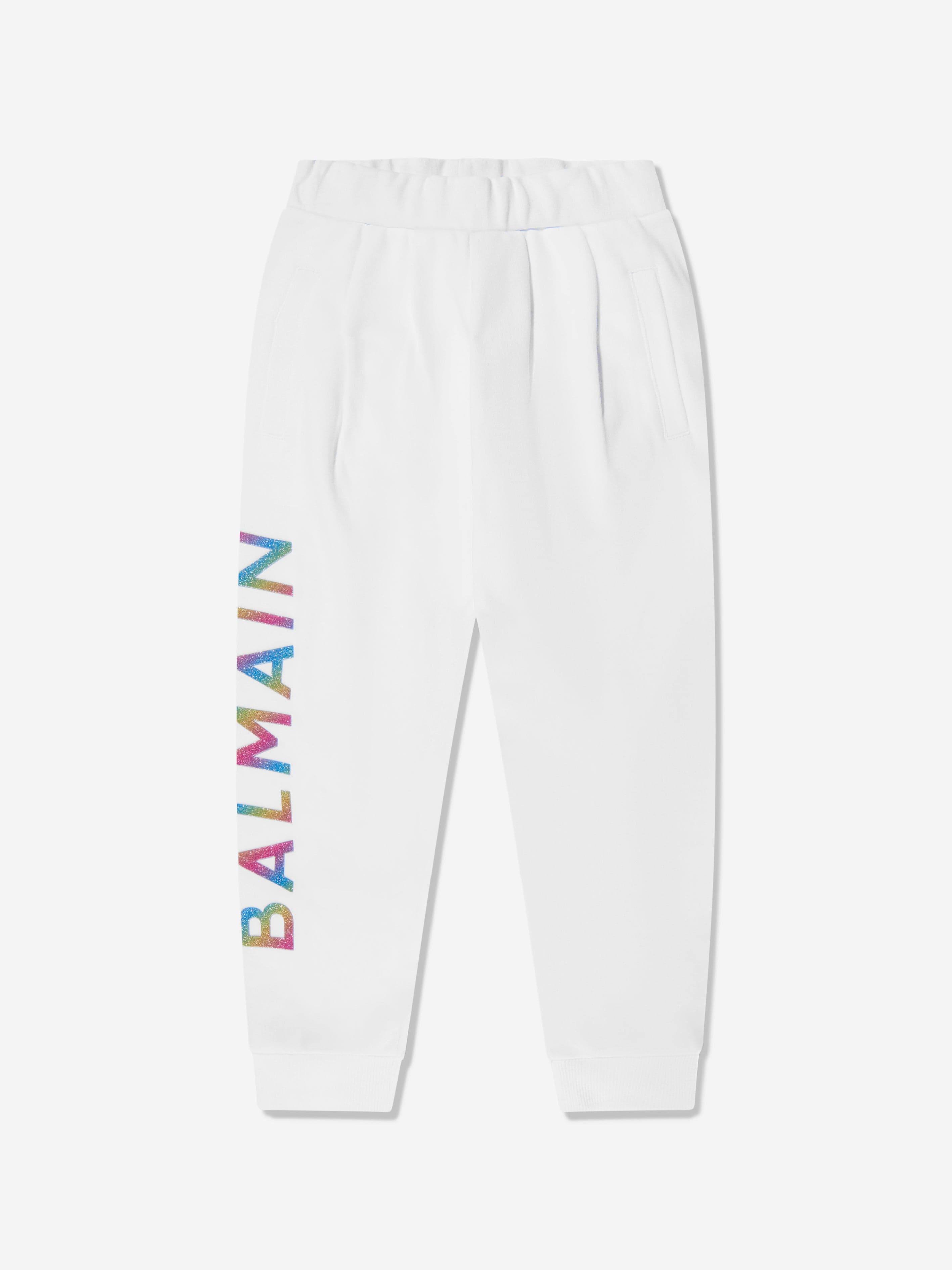 Balmain Girls Logo Joggers in White Genuine Cheap Pice