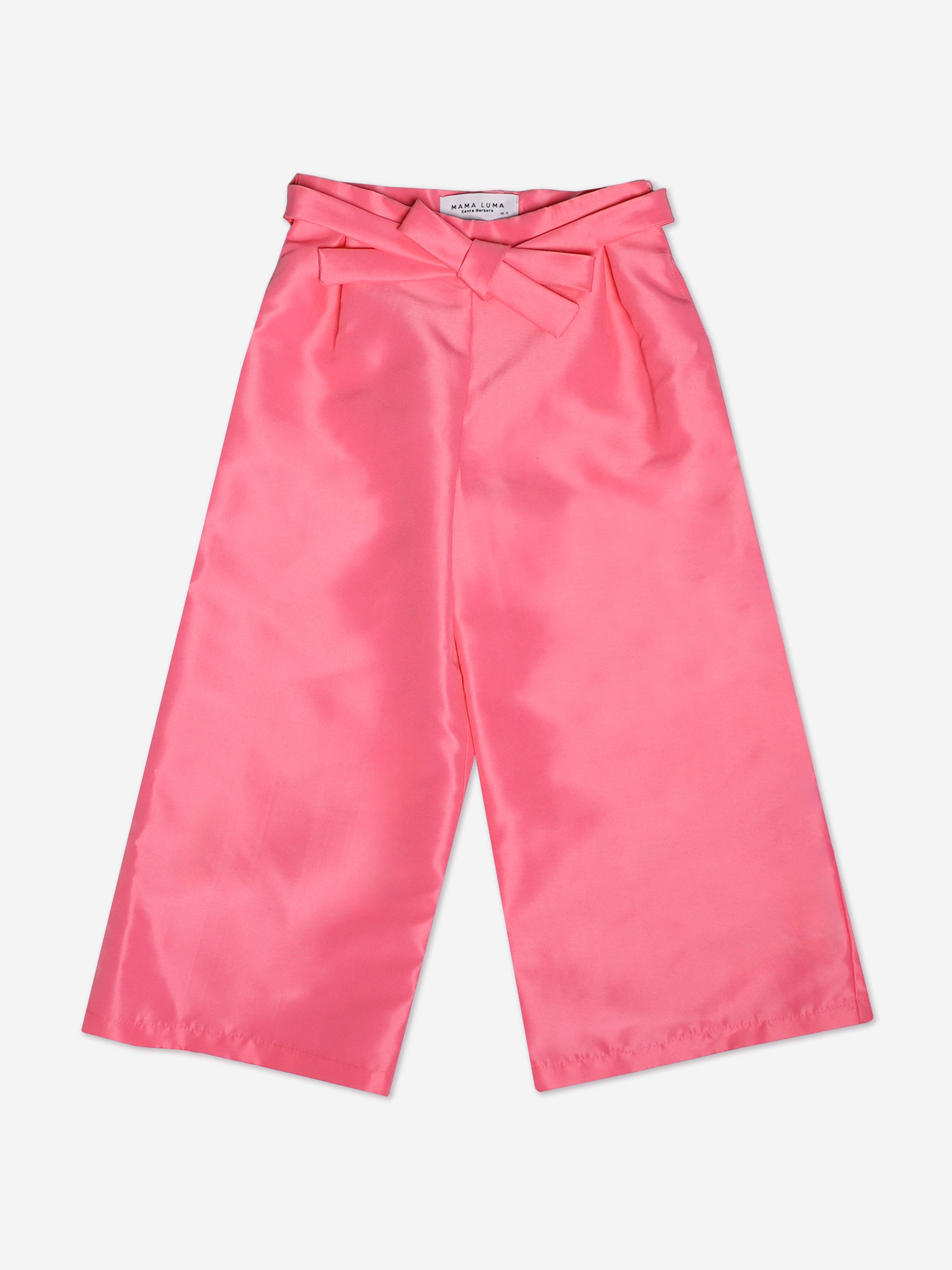 Mama Luma Girls Wide Leg Trousers in Pink Clearance Get Authentic