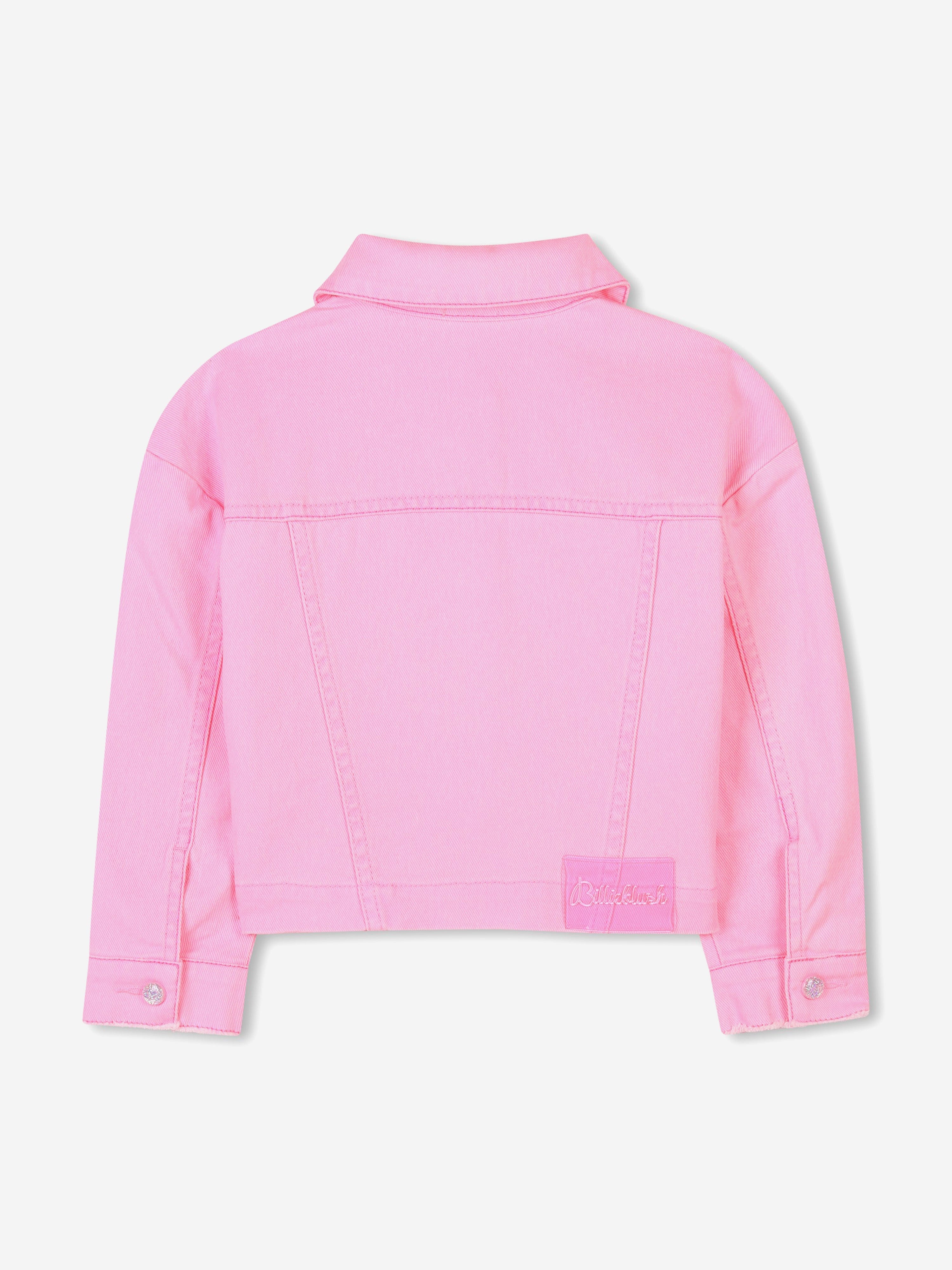 Girls Sequin Denim Jacket in Pink Cheap Sale Looking For