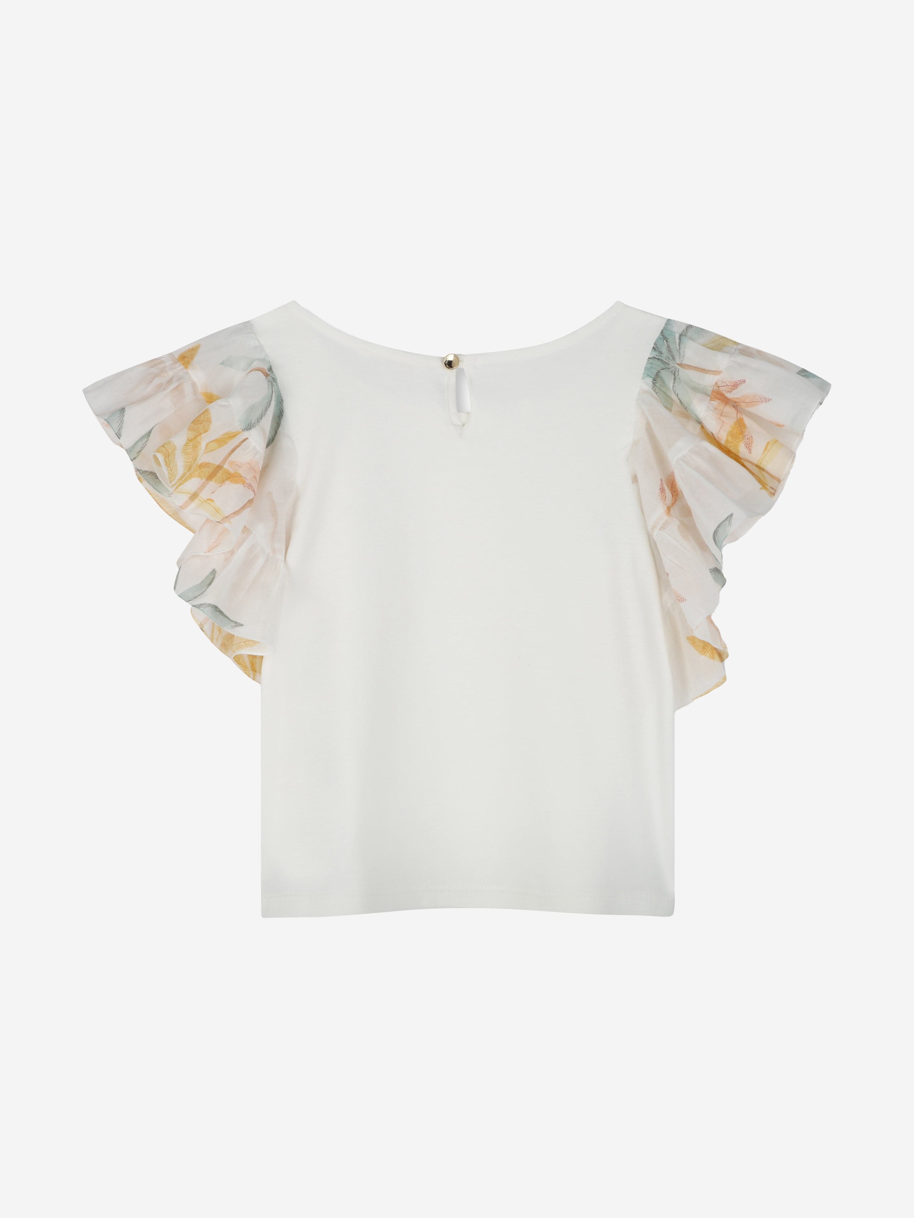 Chlo¨¦ Girls Palm Grove Ruffle Top in Ivory Visit New