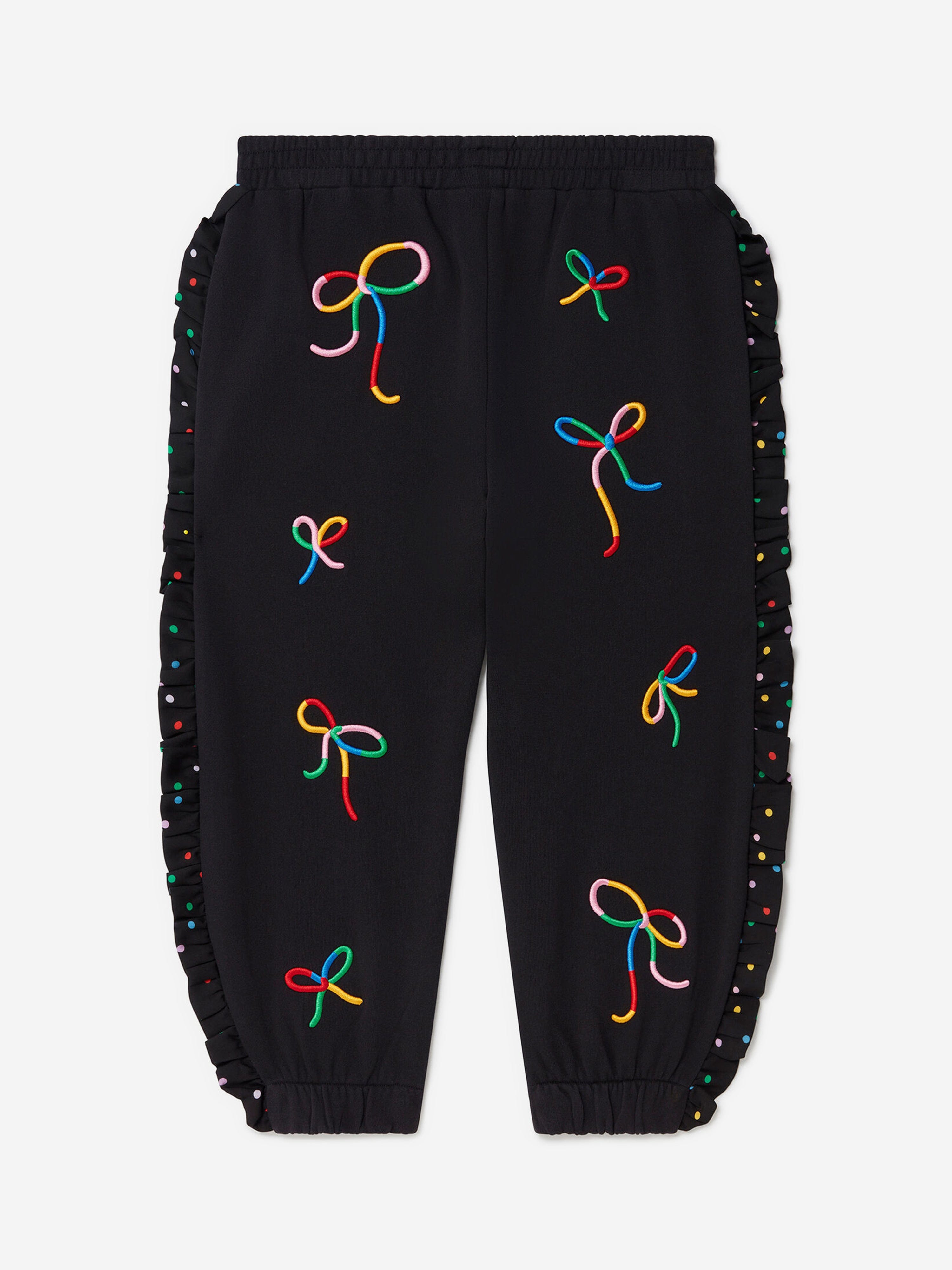 Stella McCartney Girls Bow Joggers in Black Sale Lowest Pice