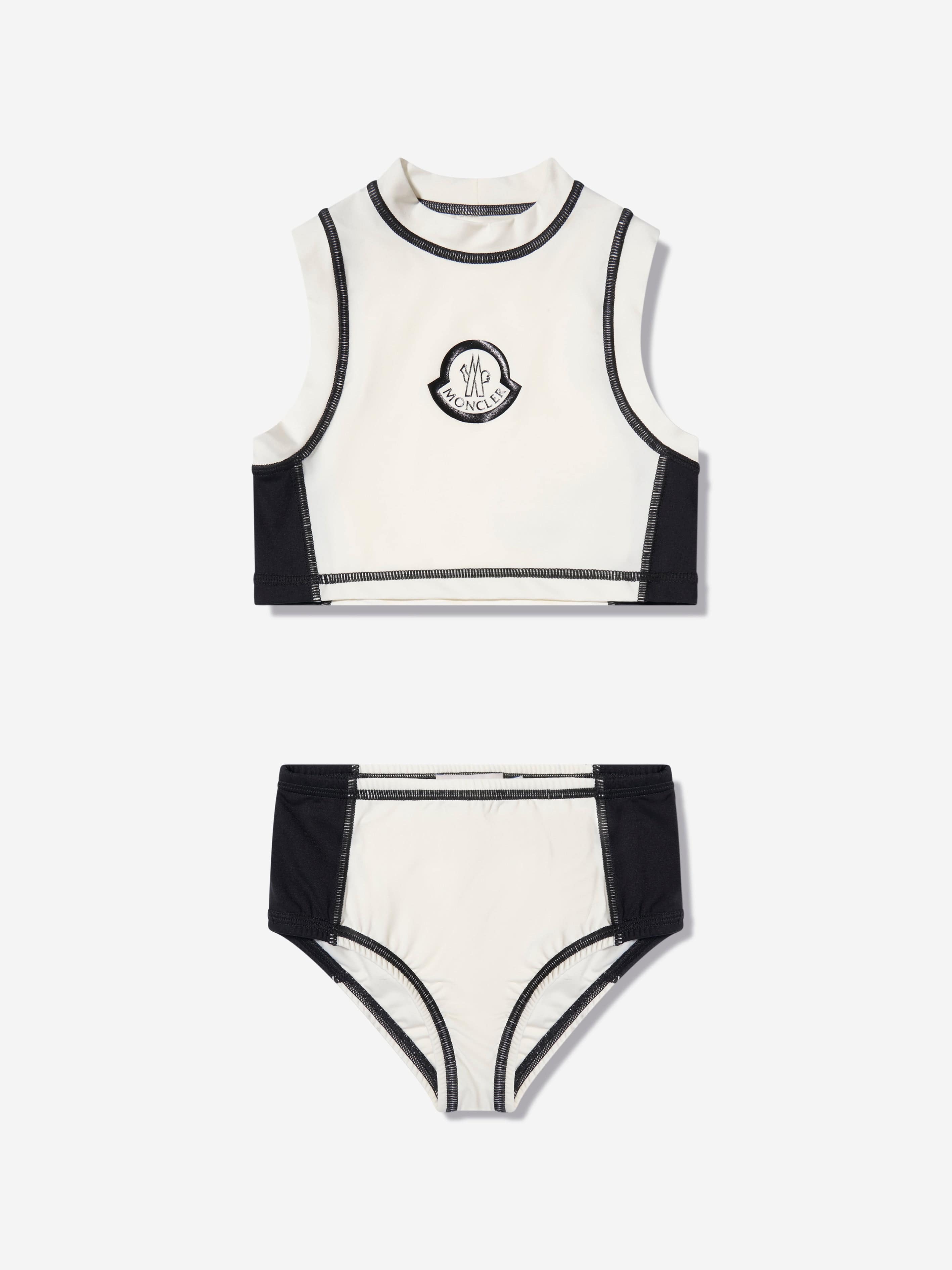 Moncler Enfant Girls Sun Protective Tankini in White Sale Choice