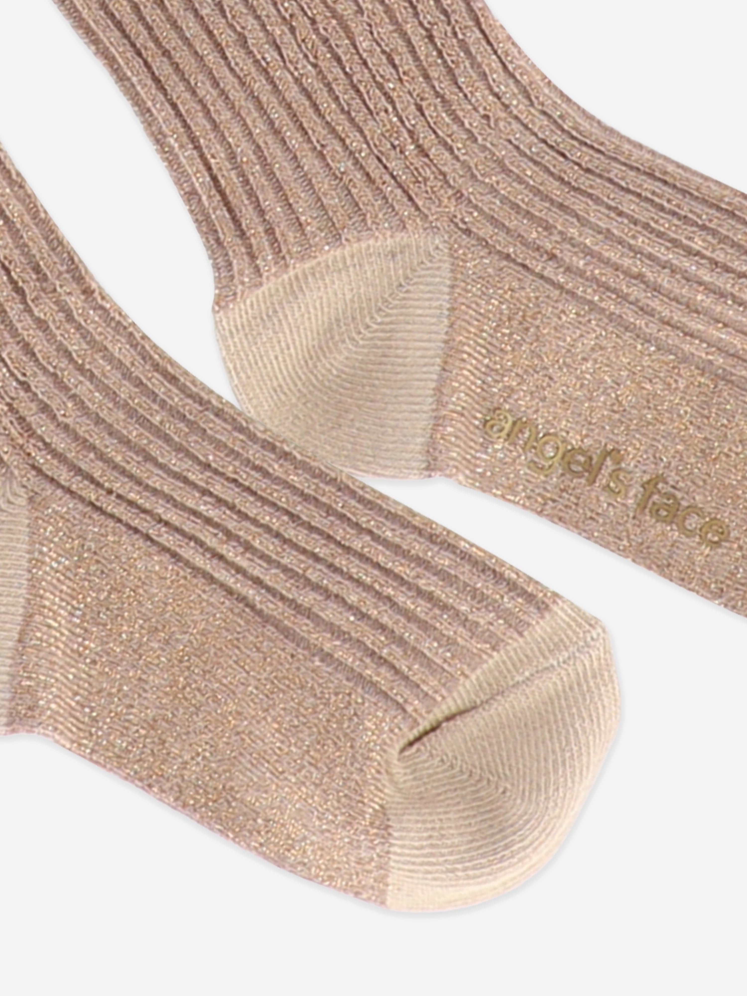 Angels Face Girls Lucy Sparkle Socks in Beige Outlet Cheap Quality