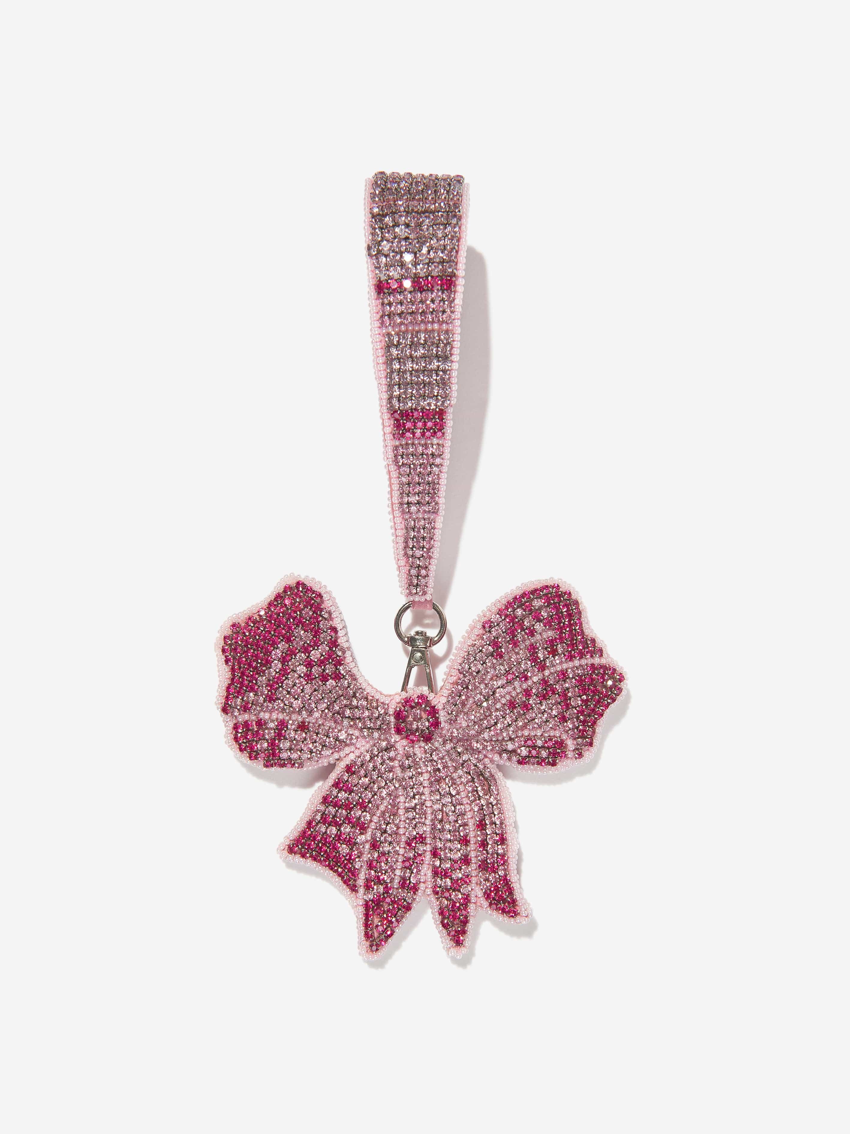 Maison Ava Girls Crystal Embellished Bow Bag in Silver Discount Purchase