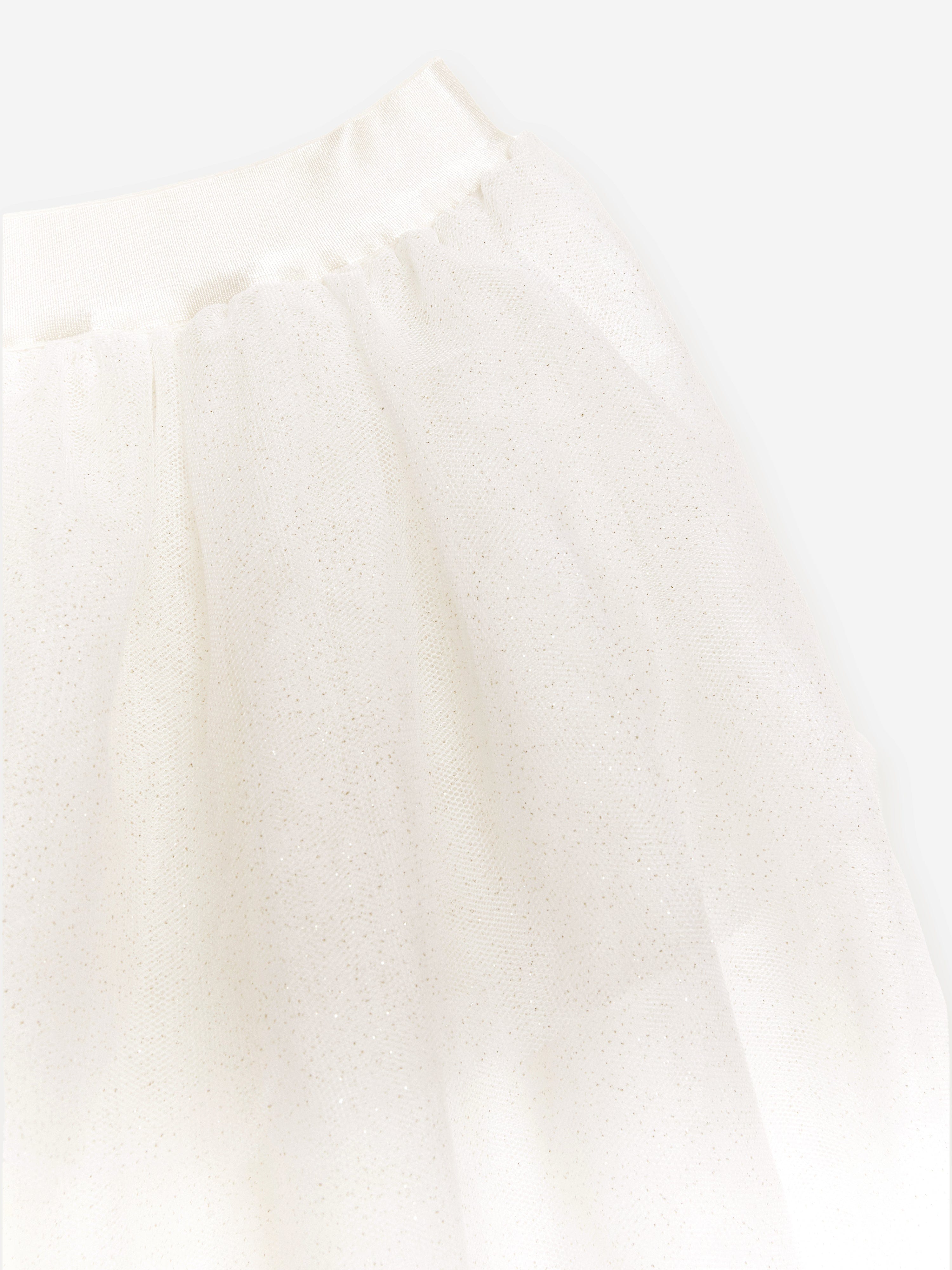 BCBG Girls Glitter Tulle Maxi Skirt in Ivory How Much Online