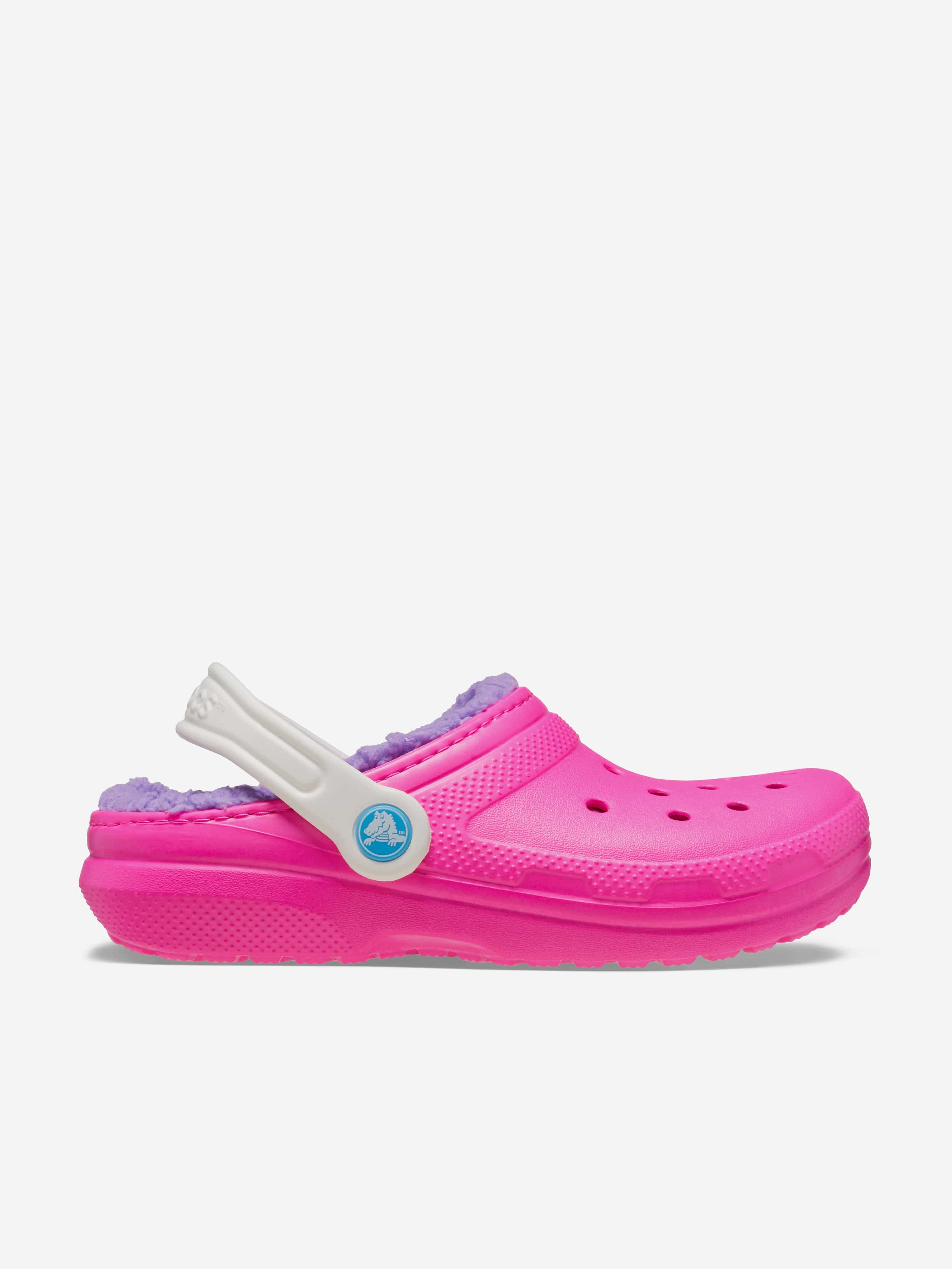 Crocs Girls Classic Lined Clog in Pink Clearance Wiki