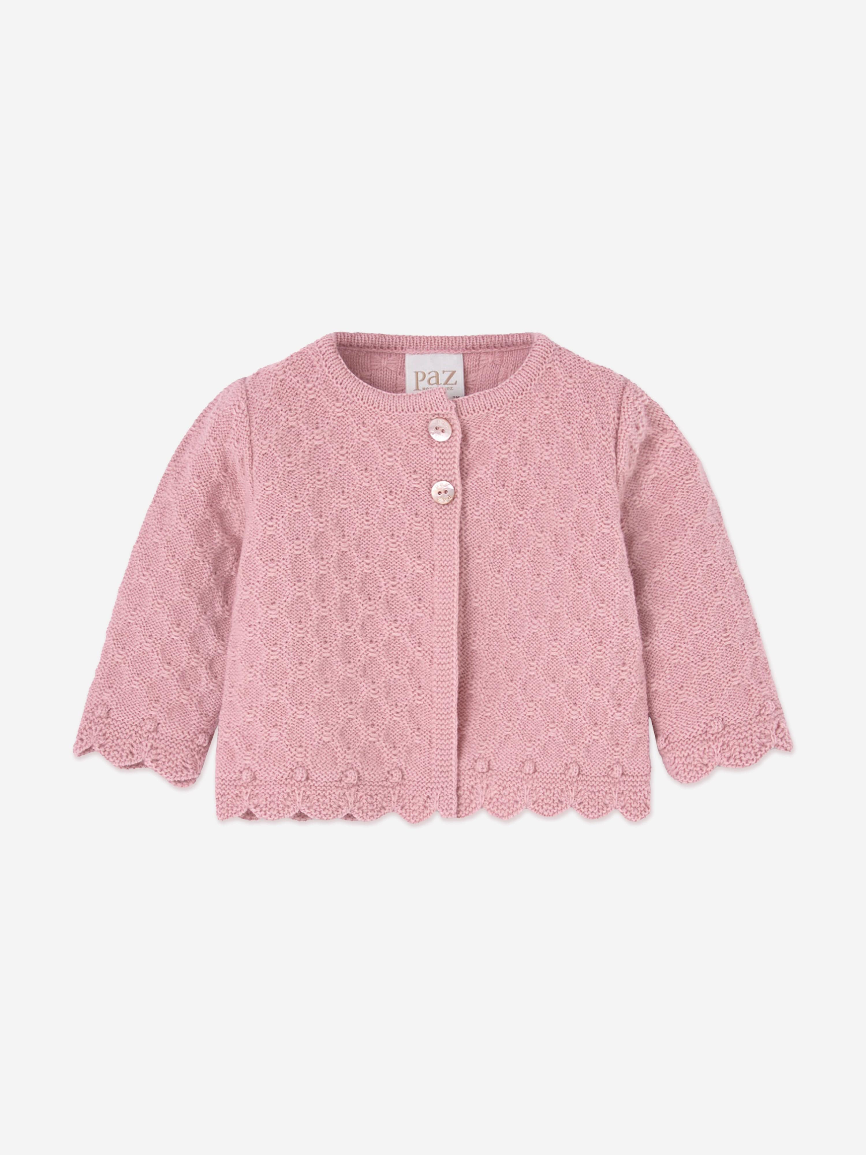 Paz Rodriguez Baby Girls Knitted Cardigan in Pink Buy Cheap Free Shipping
