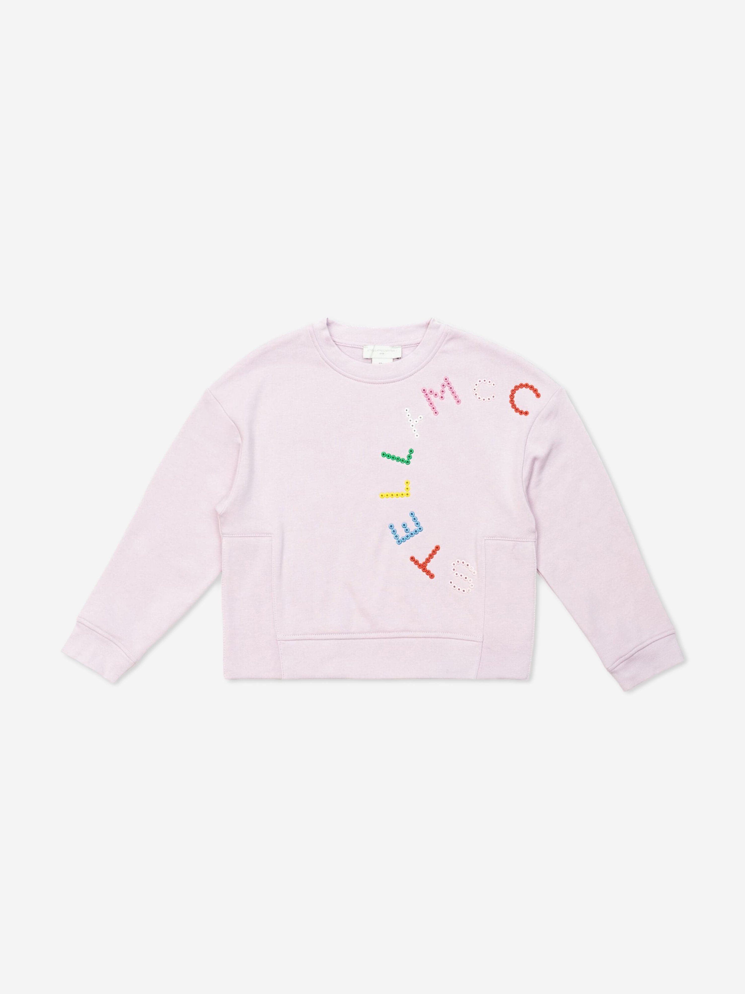 Stella McCartney Girls Logo Sweatshirt in Purple Latest Sale Online