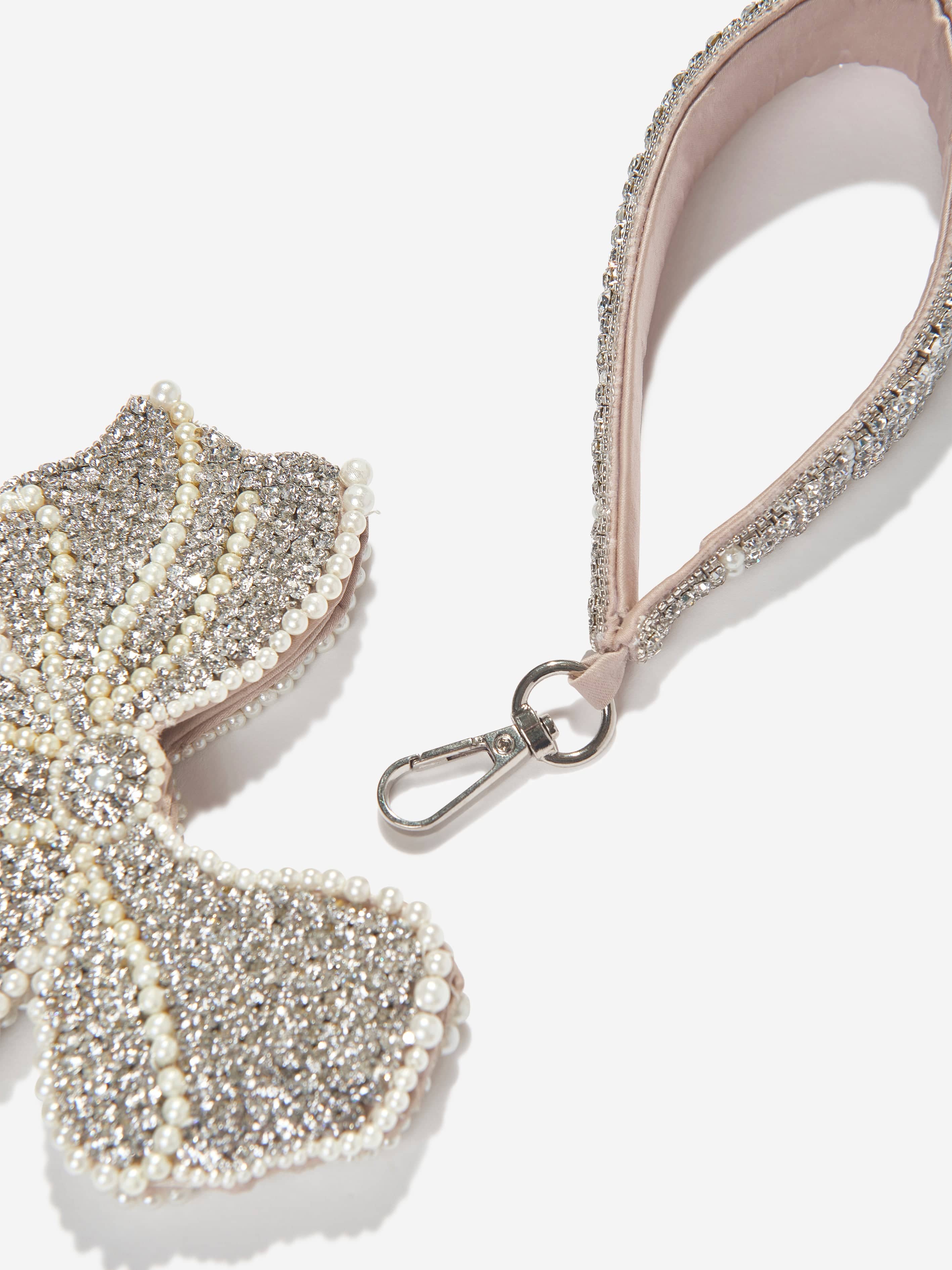 Maison Ava Girls Rhinestone Bow Bag in Silver (12.5cm) Sale In China