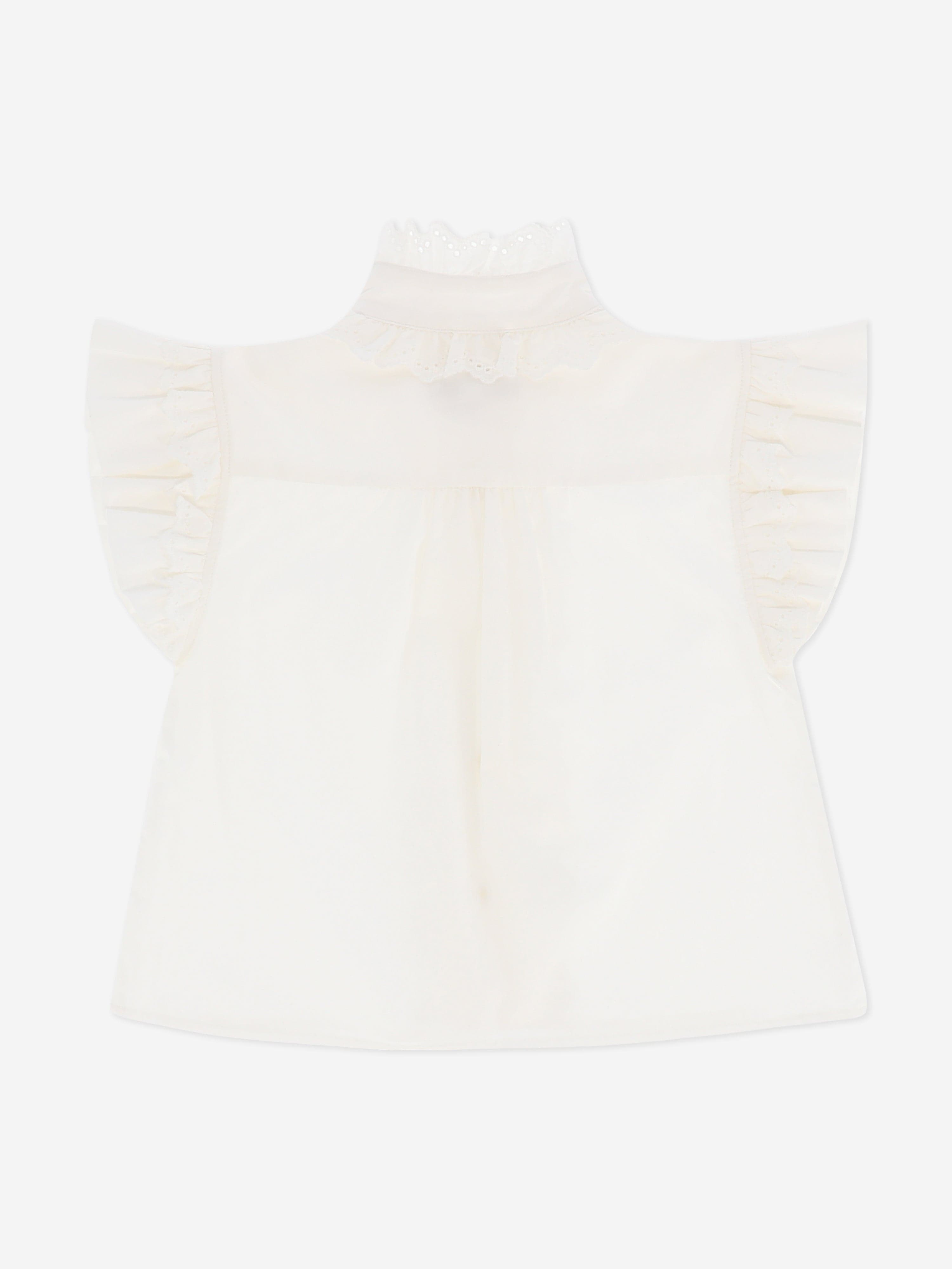 Angels Face Girls Neo Frill Blouse in White Clearance Marketable