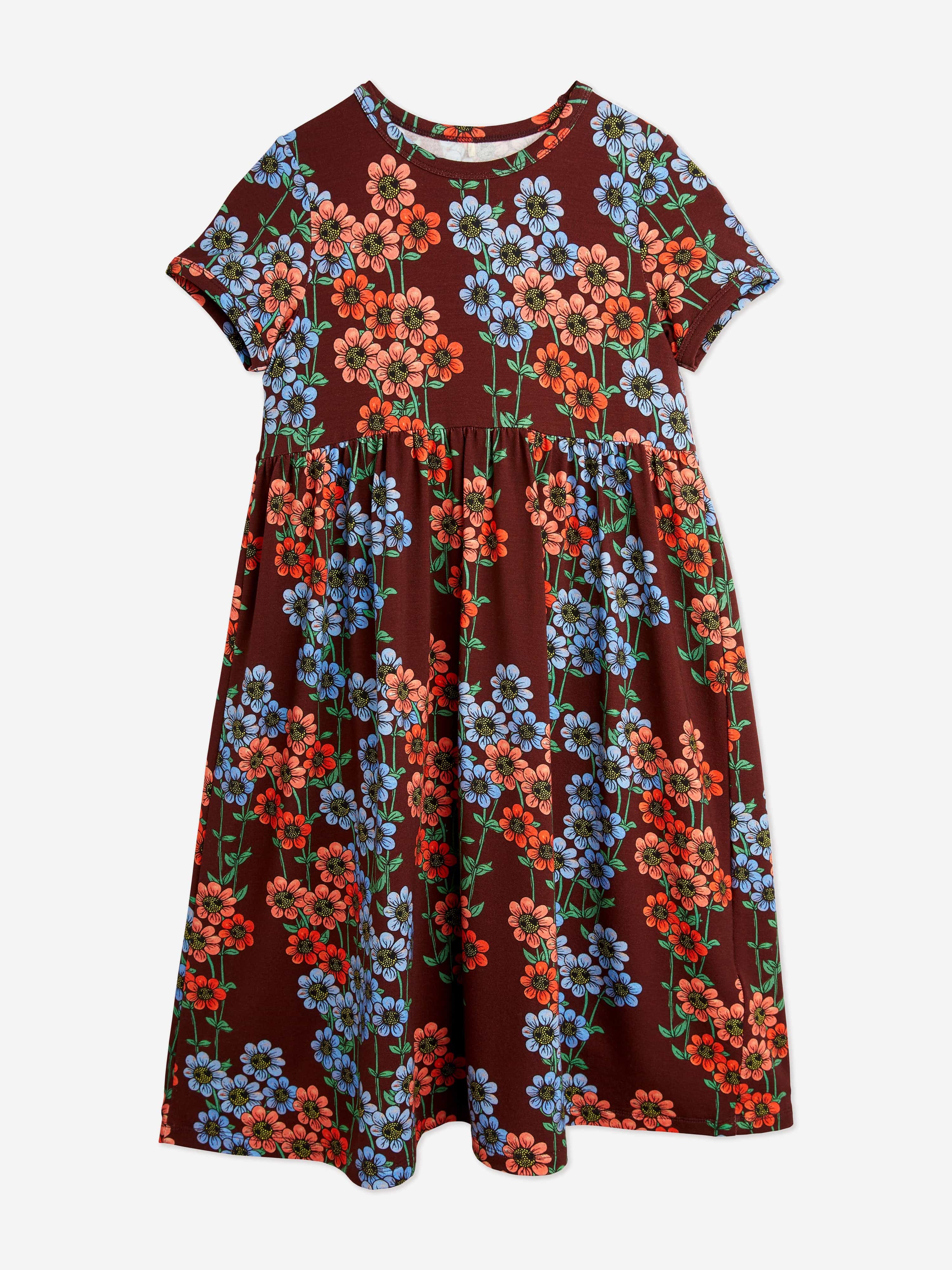 Mini Rodini Girls Daisy Print Dress in Multicolour Free Shipping Clearance
