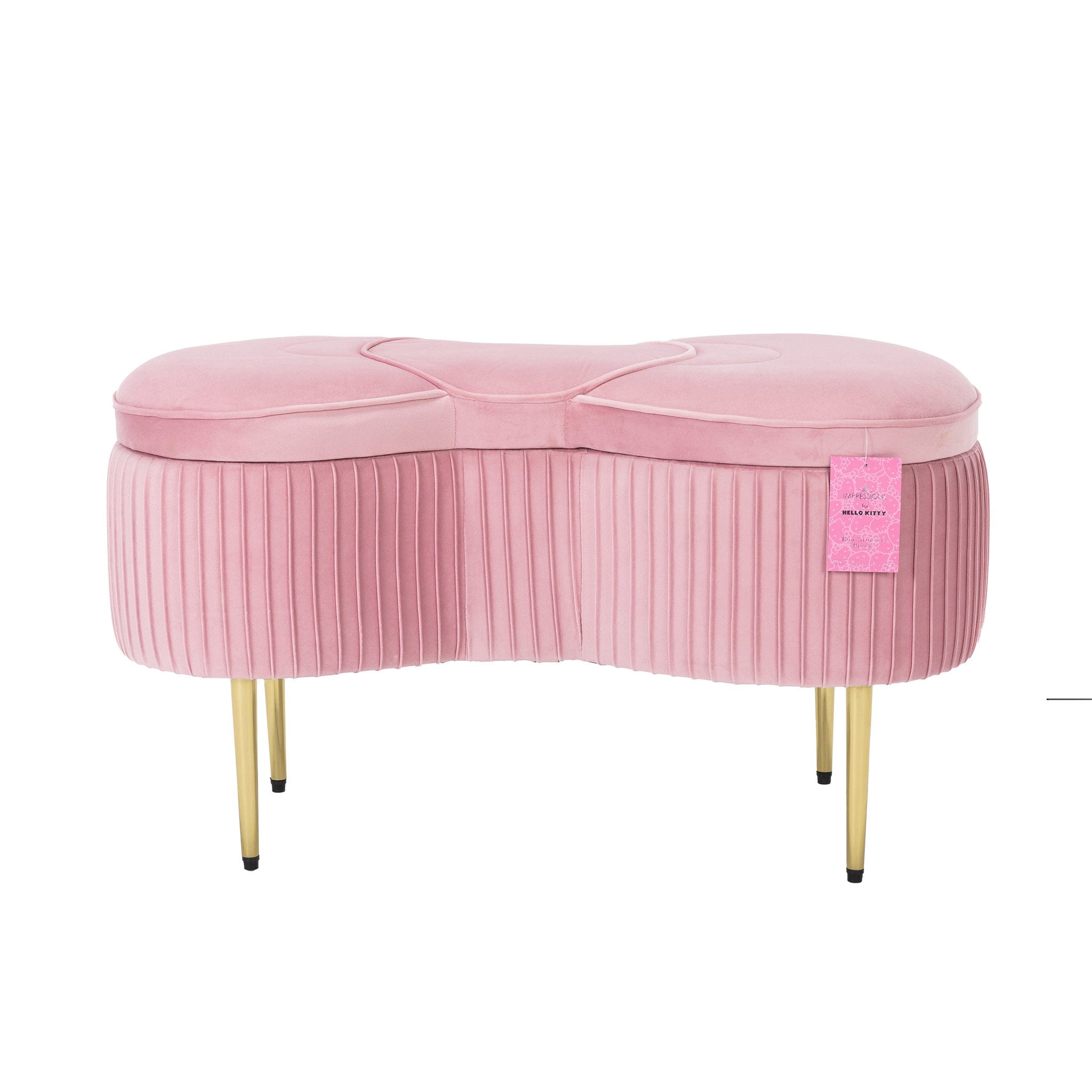 Hello Kitty x Impressions Vanity Bow Storage Bench With Mastercard For Sale