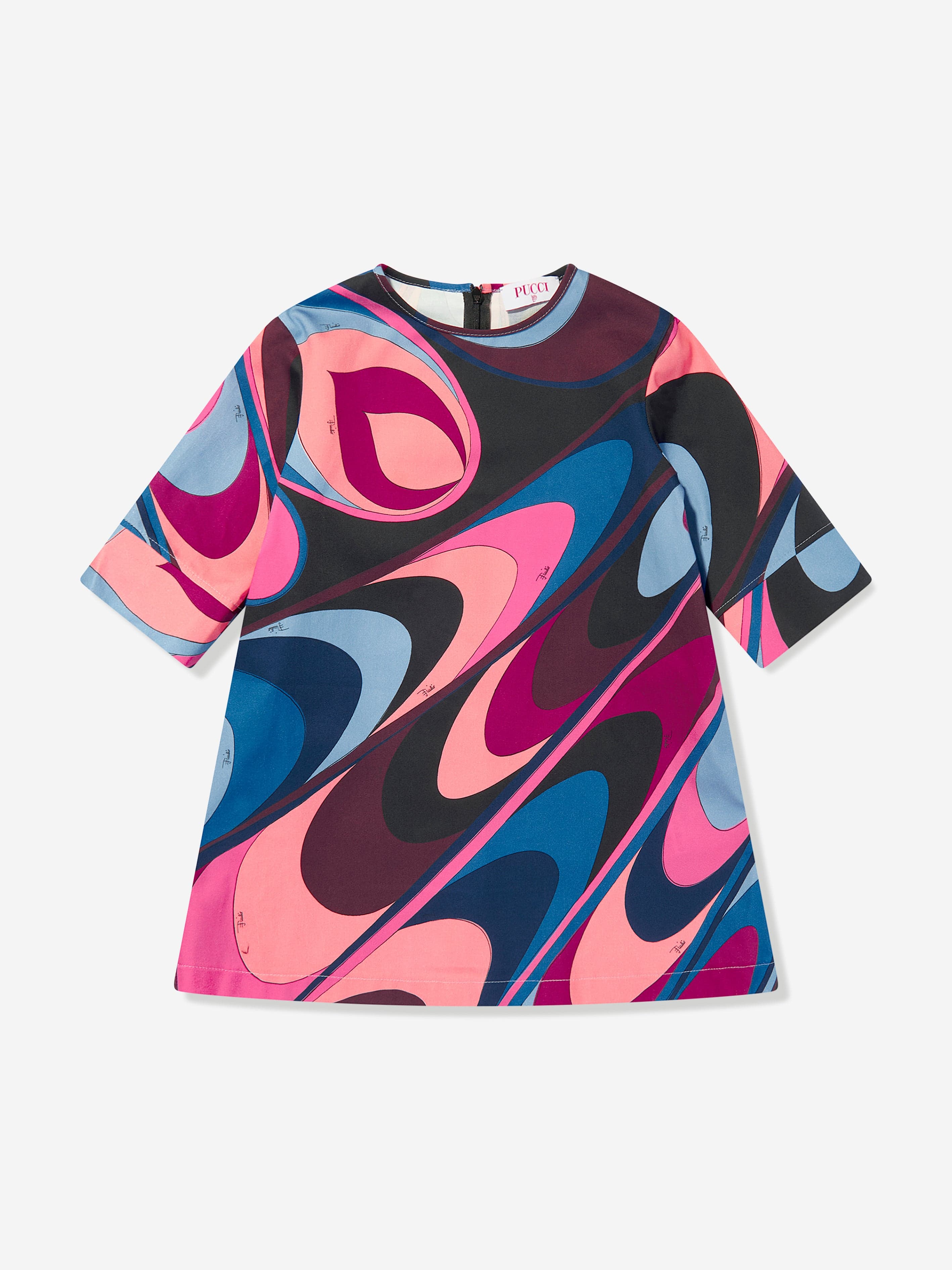 Pucci Girls Onde Print Dress in Multicolour Buy Cheap Footlocker