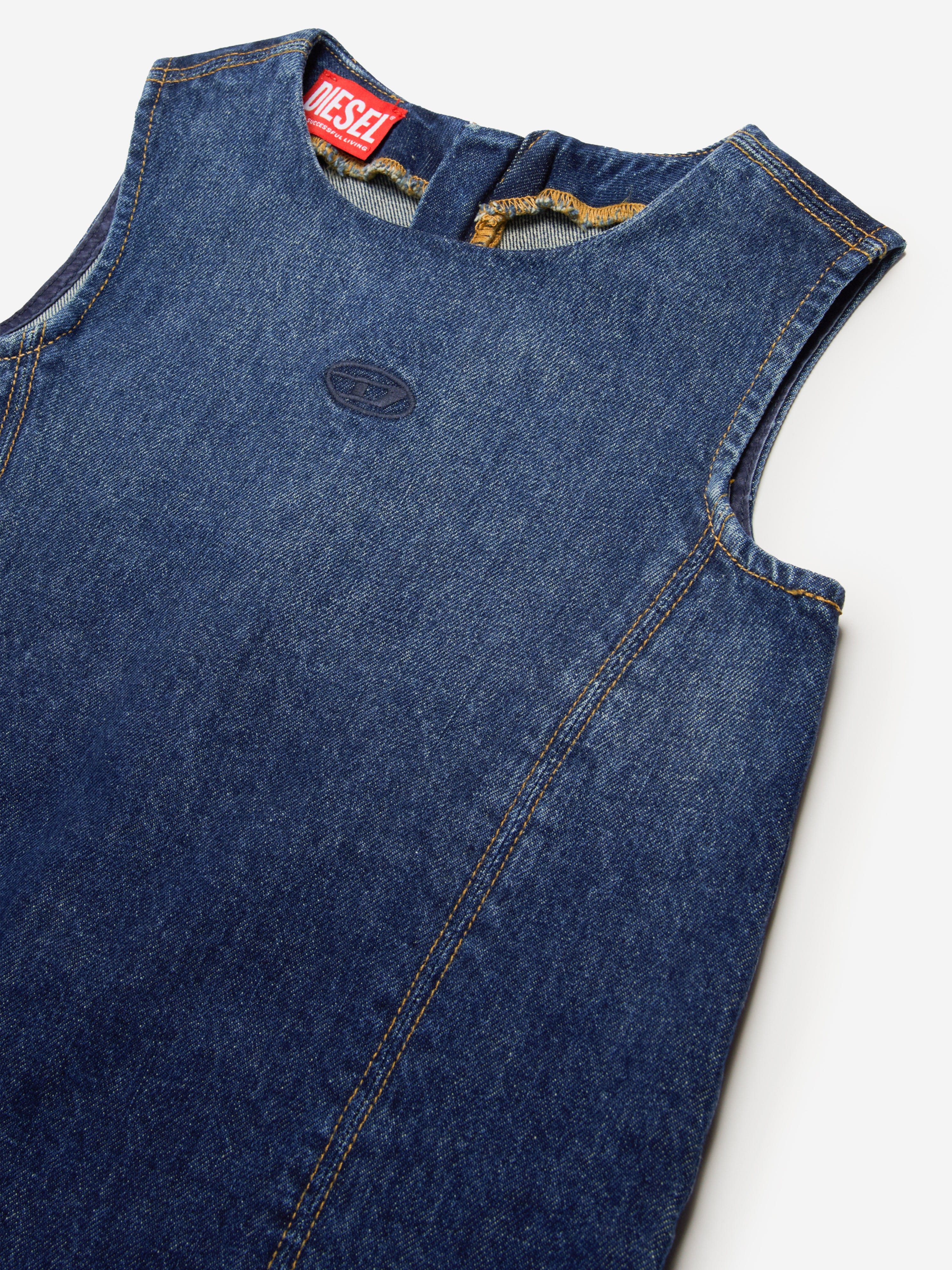 Diesel Girls Destar Denim Dress in Blue Cheap Pice Free Shipping
