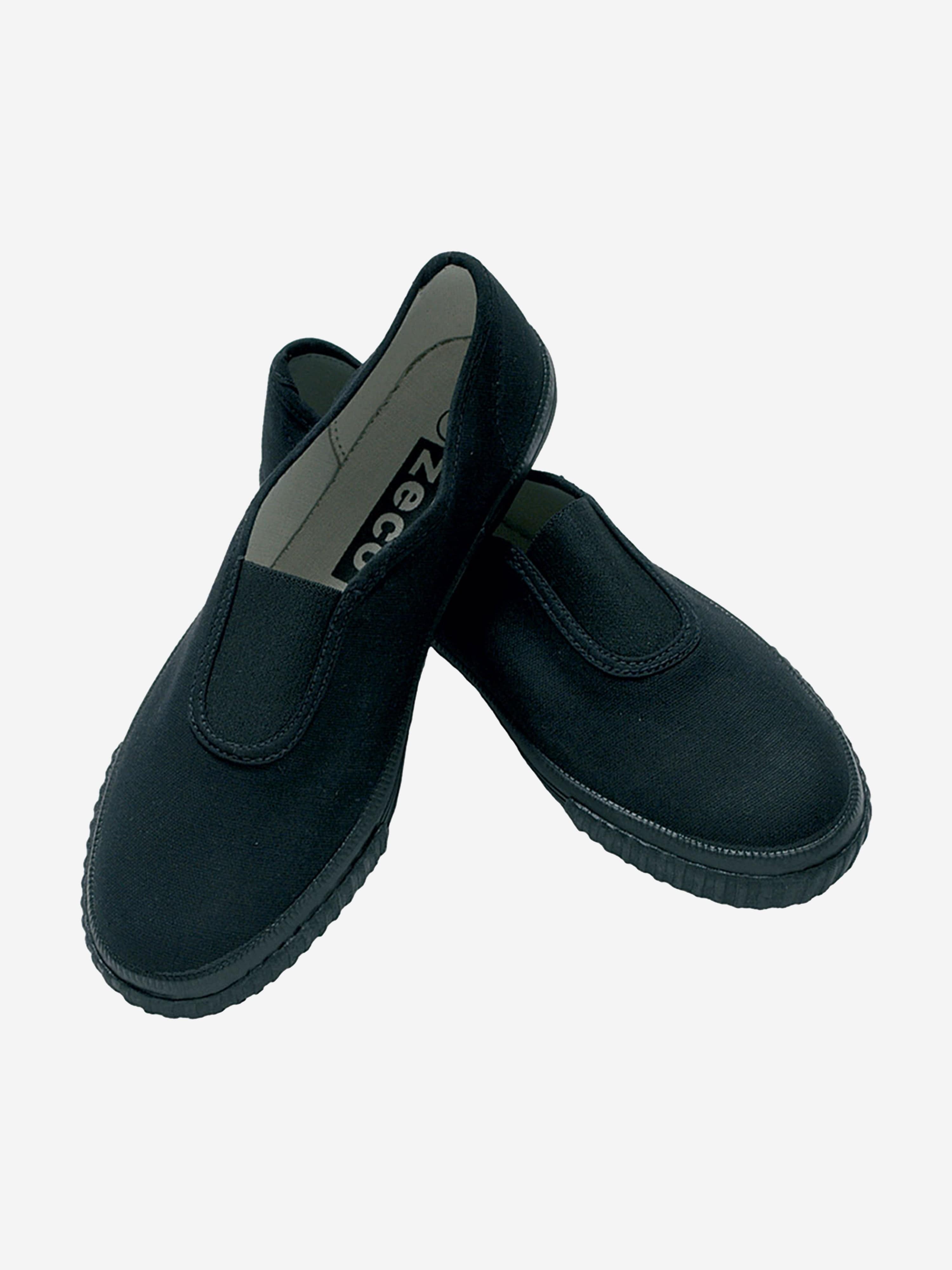 Zeco Kids School Gusset Plimsolls in Black Collections Cheap Online