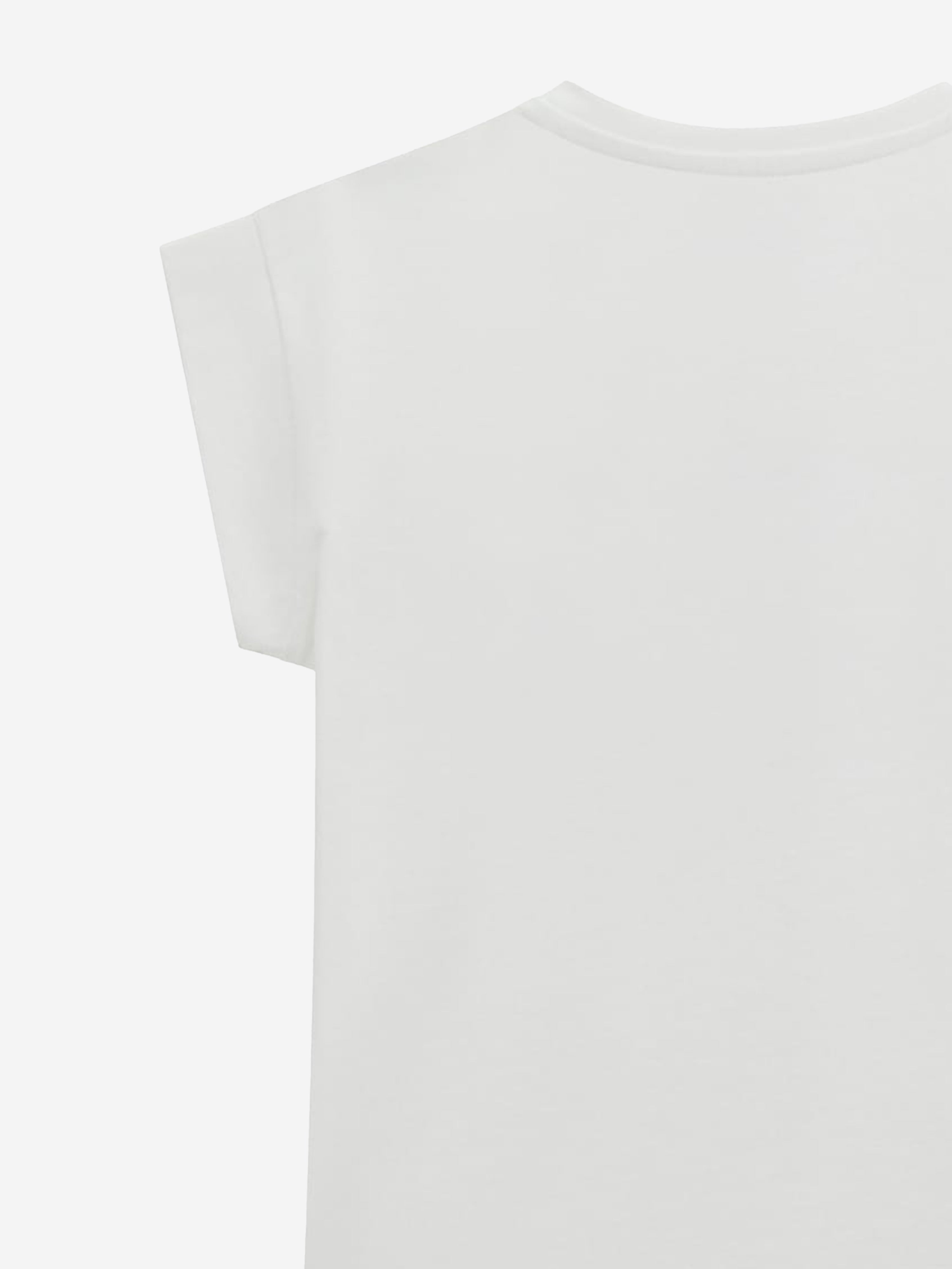 Girls Midi Logo T-Shirt in White Free Shipping Low Cost