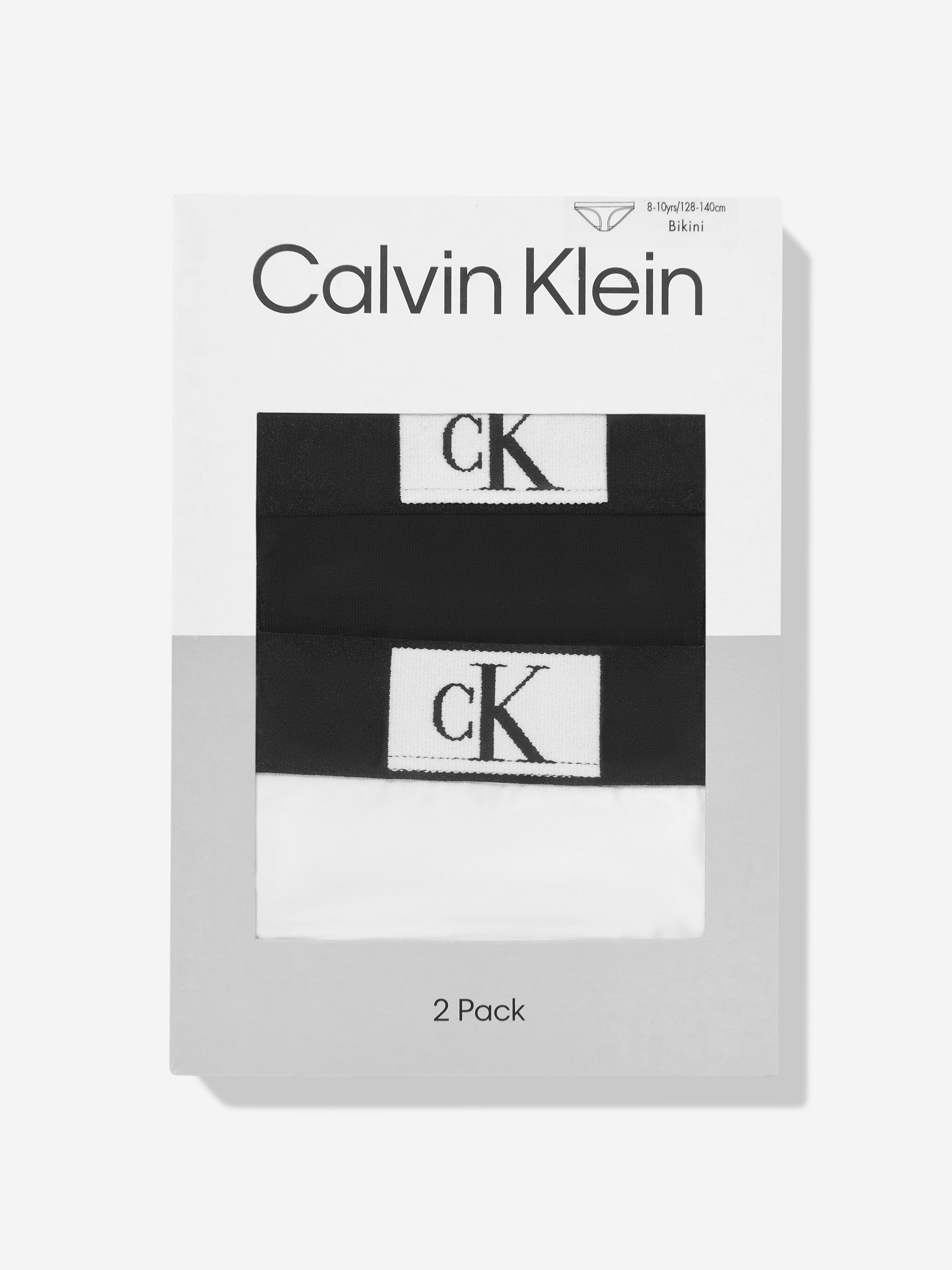 Calvin Klein Girls 2 Pack Bikini Knickers Set in Multicolour Clearance Online Amazon