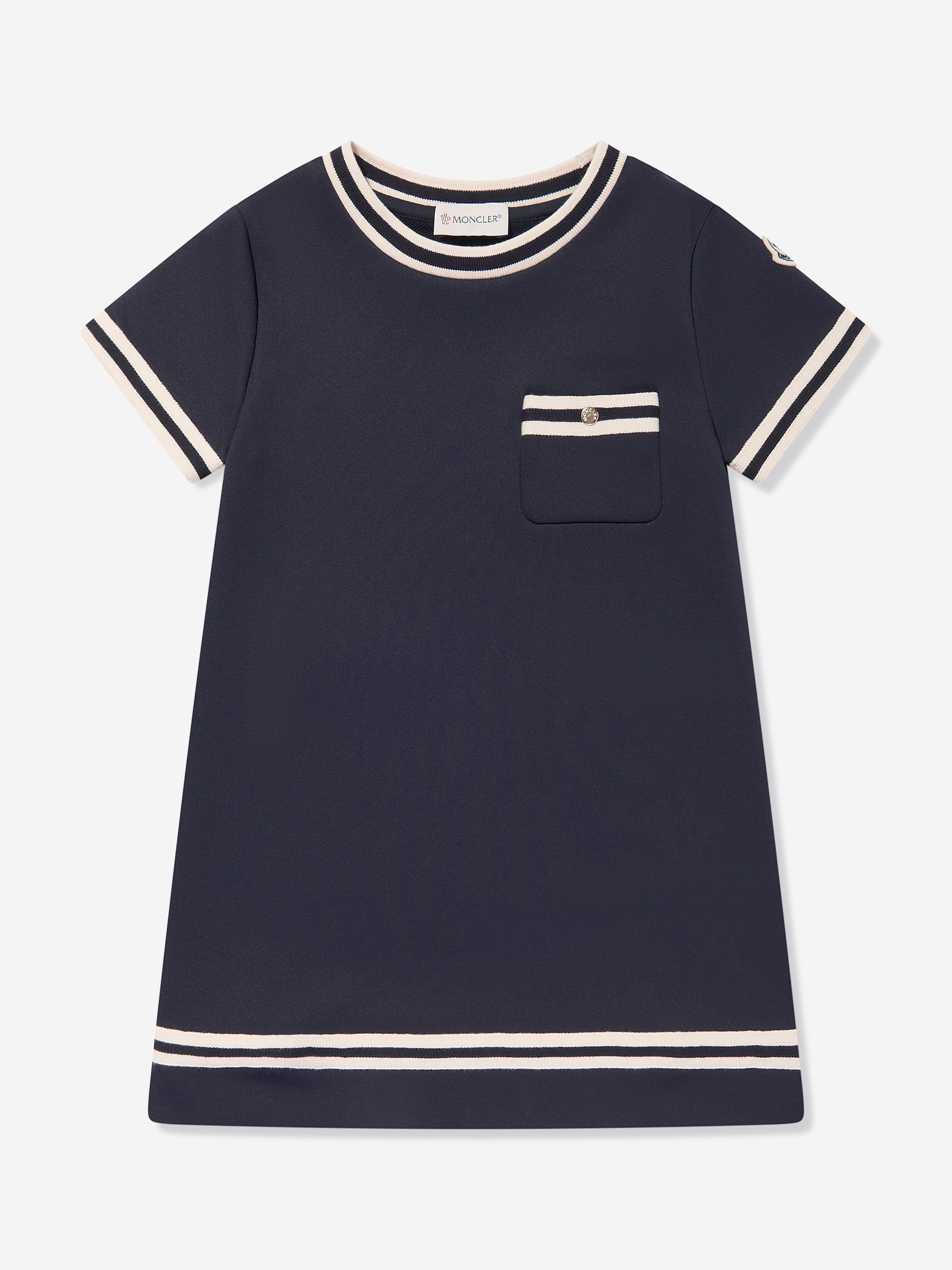 Moncler Enfant Girls A-Line Pocket Dress in Navy Buy Cheap 2025 New