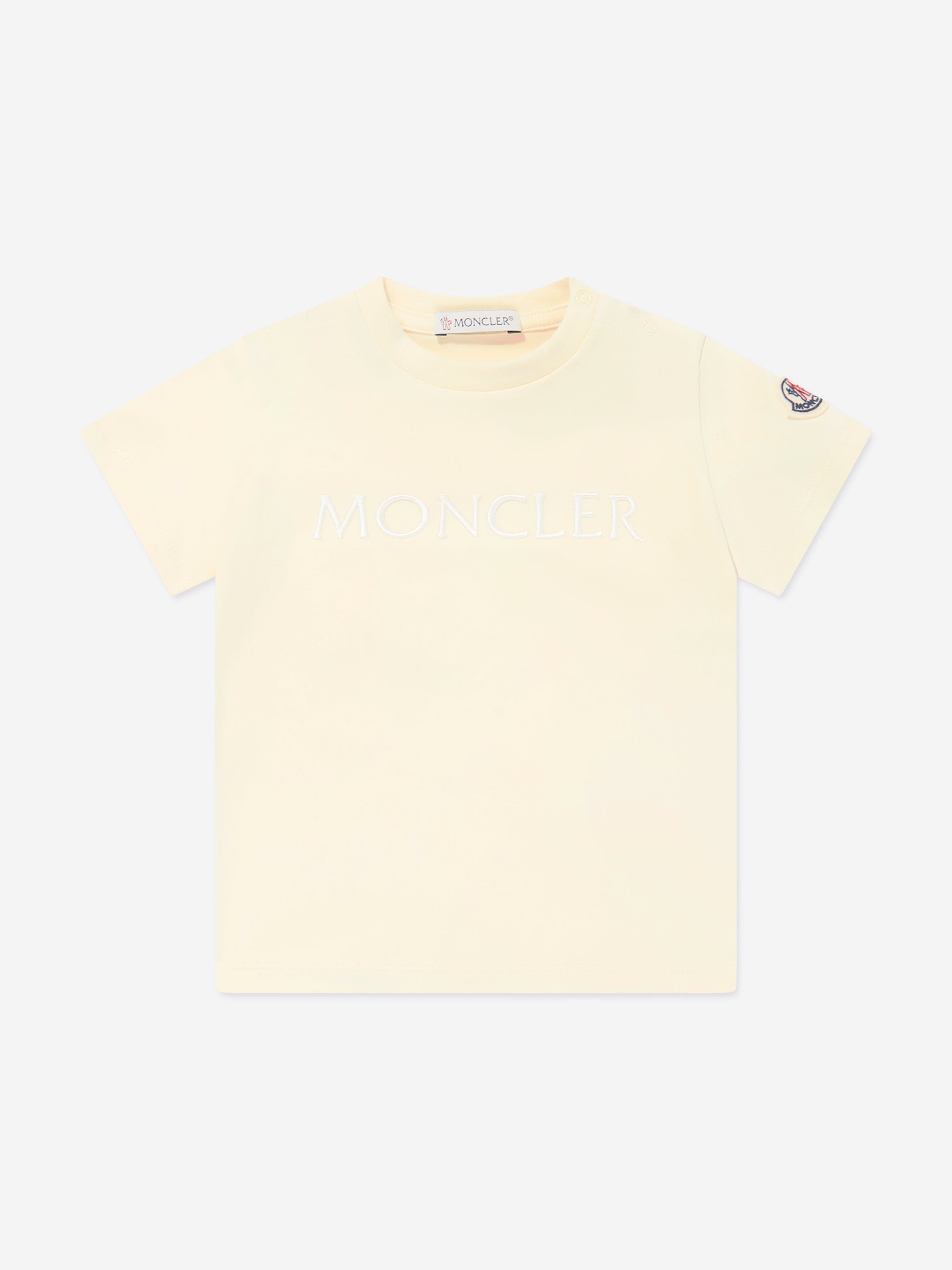 Moncler Enfant Baby Girls Logo T-Shirt in Yellow Buy Cheap With Credit Card